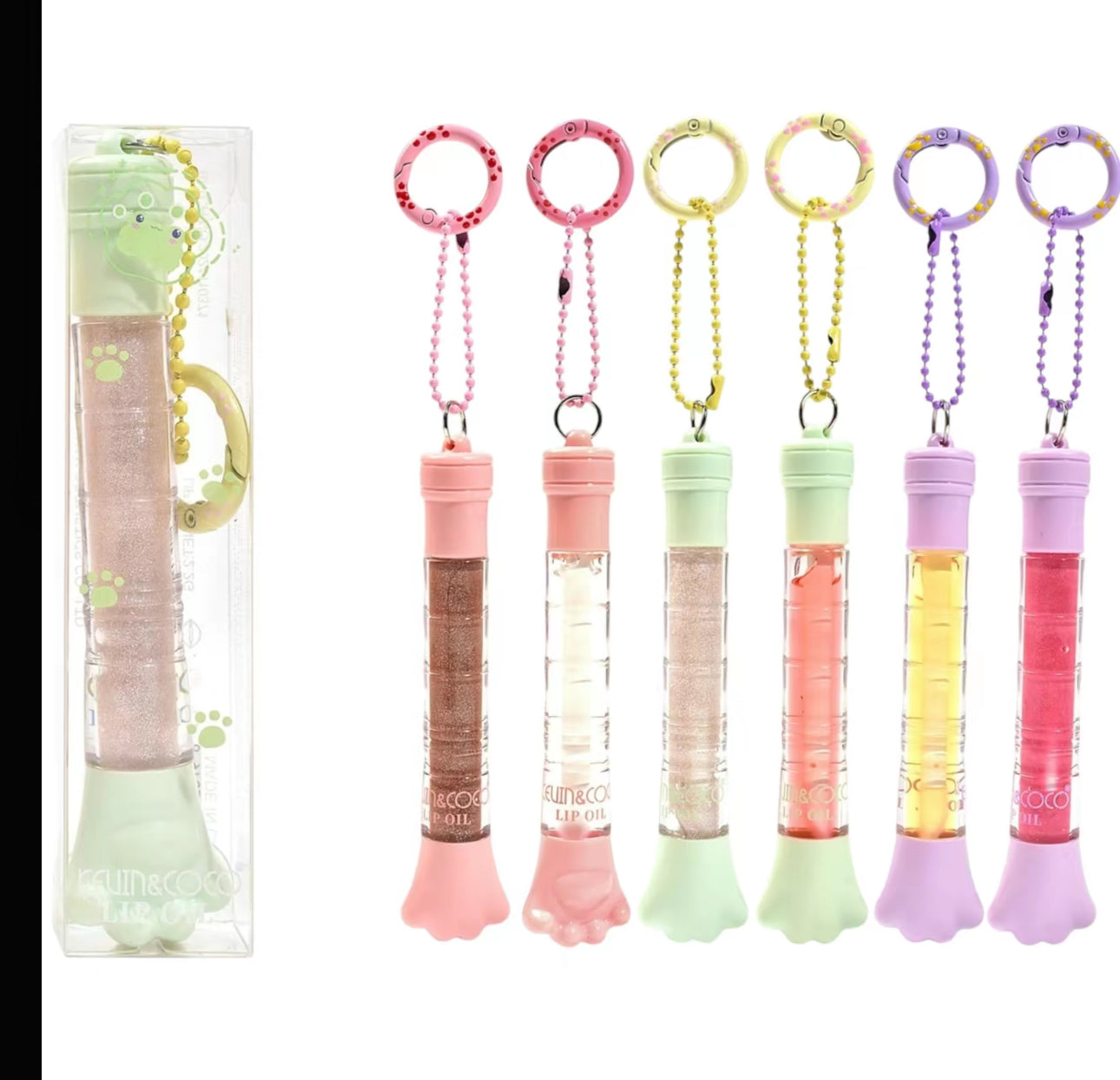 Kevin & Coco Lip oil with Keychain ( 3Pieces)