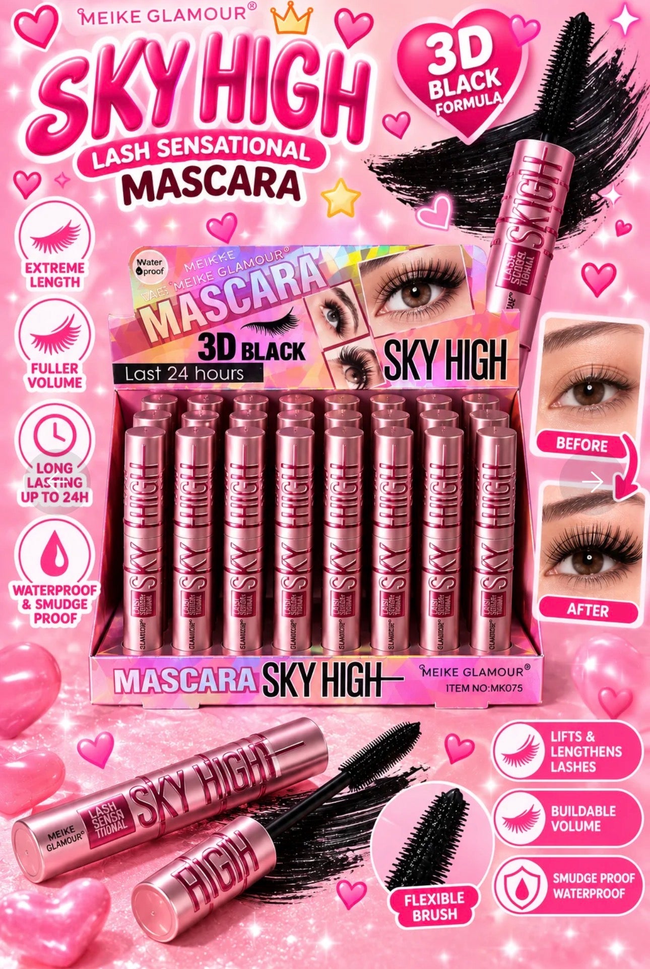 High 3D- Black Sensational Mascara.    (12 units)