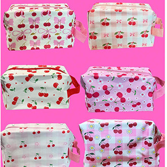 Cherry Large Cosmetic Bags