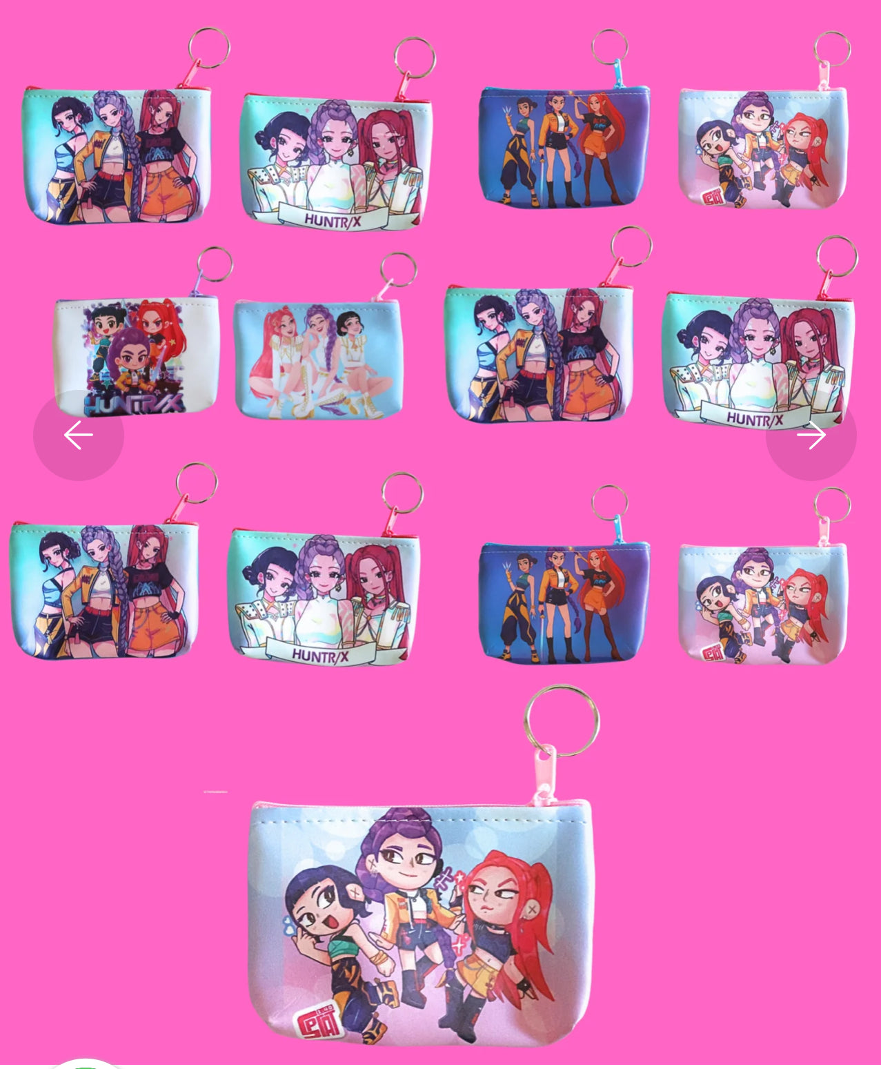 Dozen ( 12 Pieces) Coin bags- Keychains