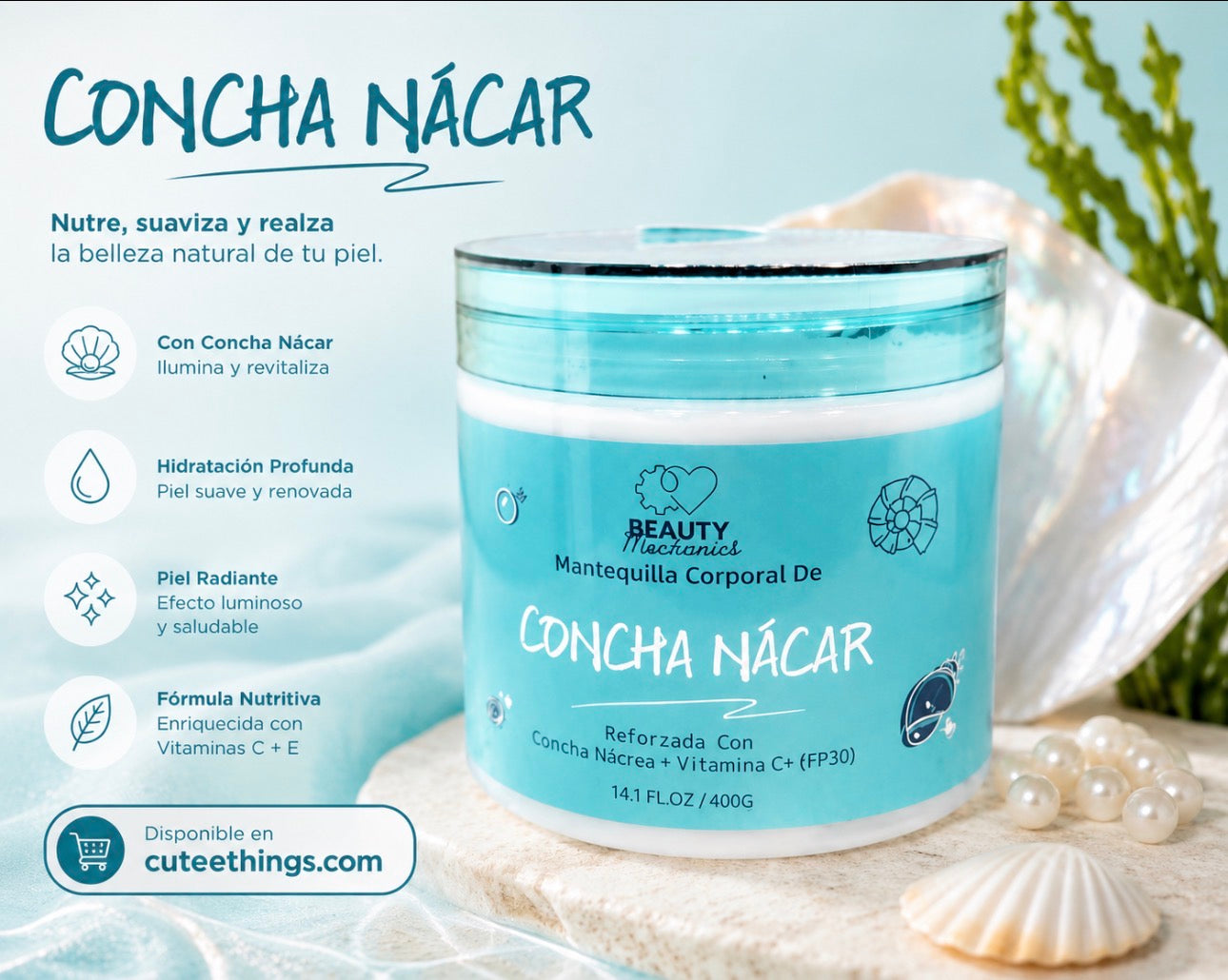 Mantequilla Corporal Concha Nacar