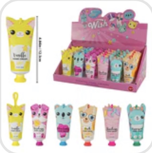 Hand Creams with Keychain 6 Different Essences ( 6 Pieces)