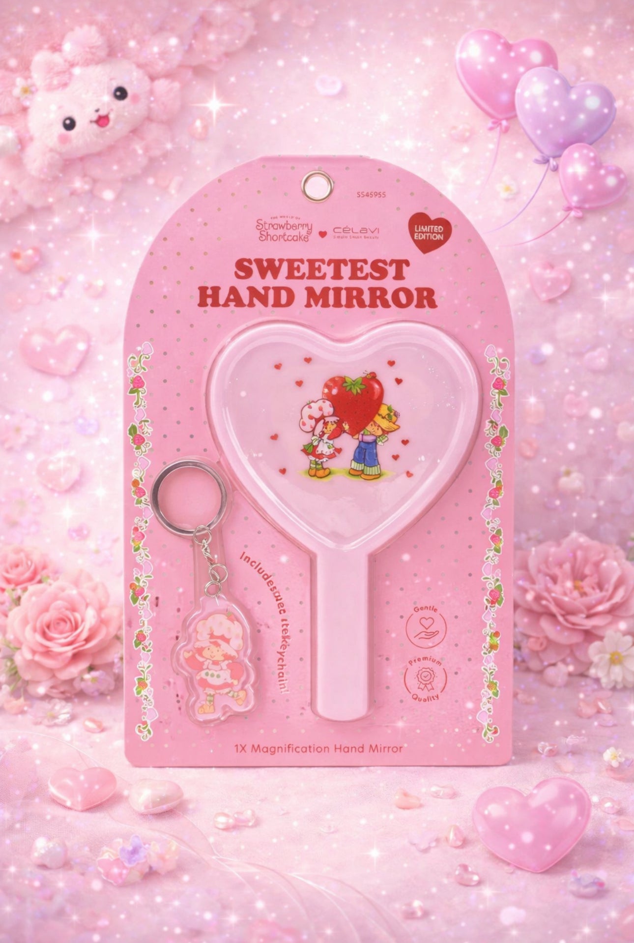 Sweet Heart Hand Mirror and Keychain