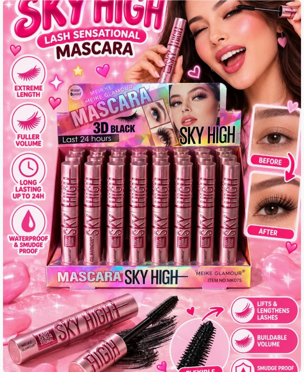 High 3D- Black Sensational Mascara.    (12 units)