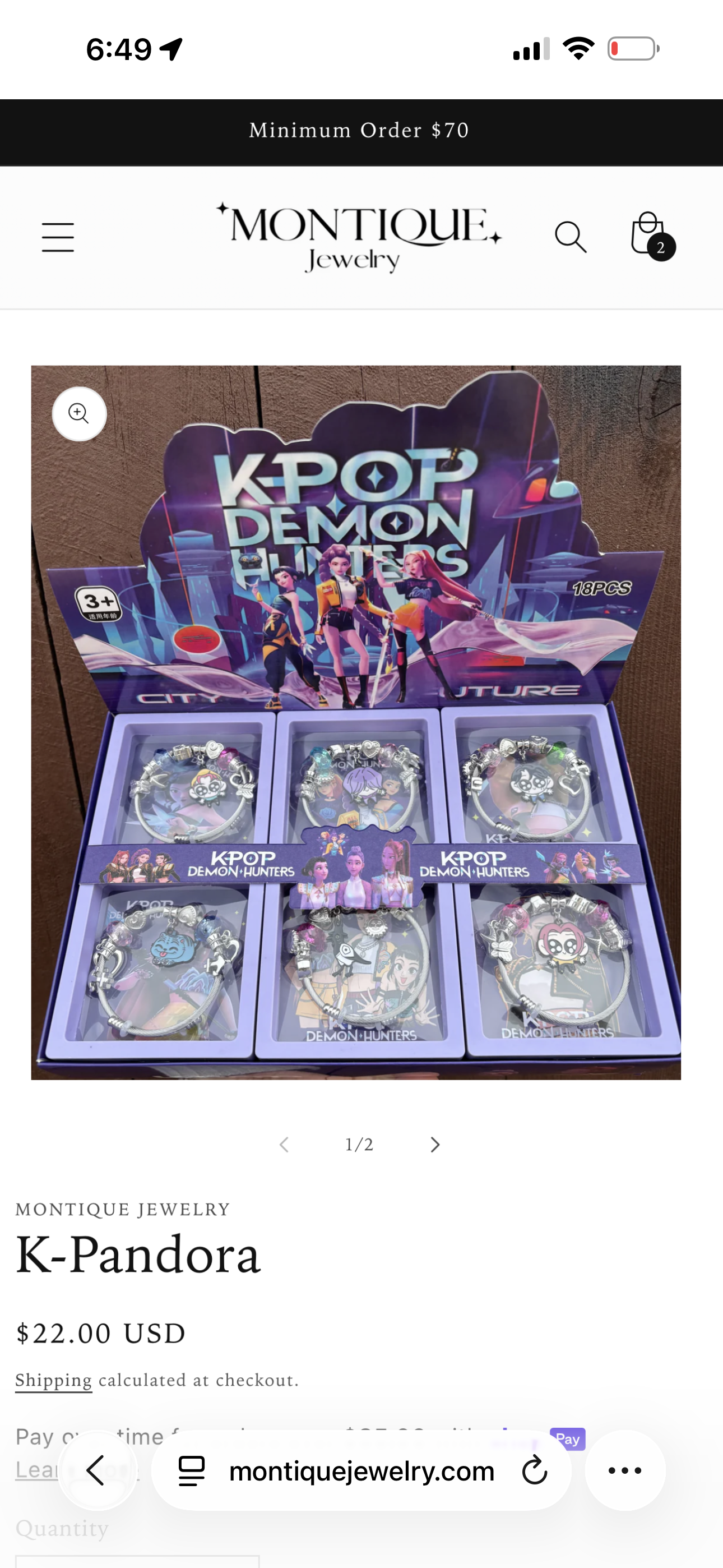 Cute Kpop Bracelets Pandora Style ( one piece in box)