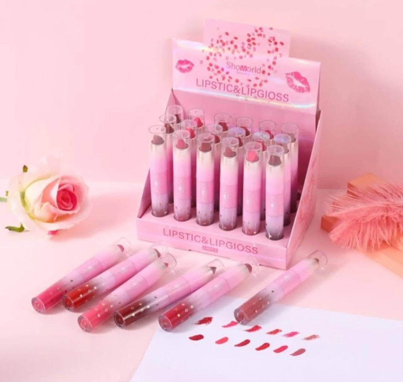 Lipstick and Lipgloss Duo Set ( 6Pieces)