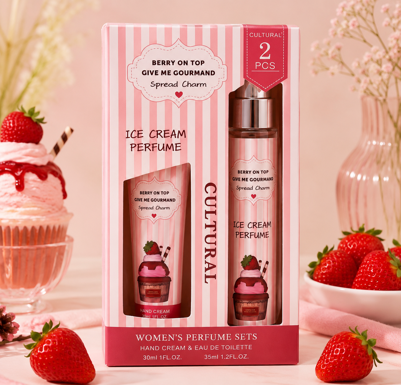 Berry On Top Give Me Gourmand Perfume & Hand Cream Set