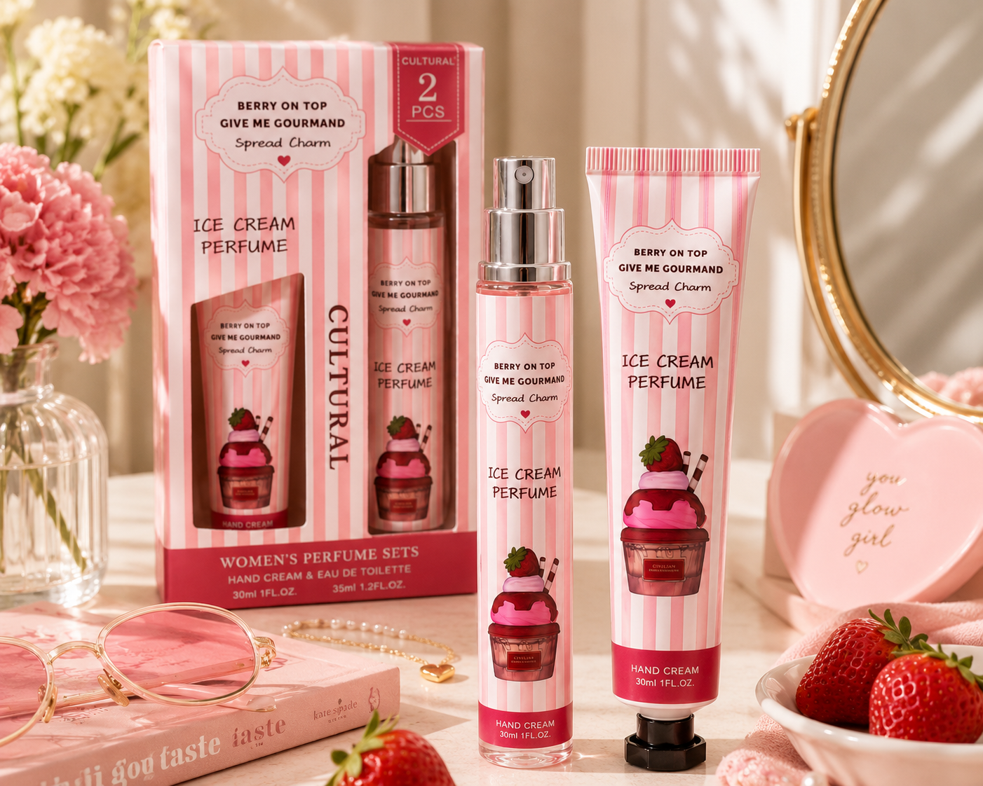 Berry On Top Give Me Gourmand Perfume & Hand Cream Set