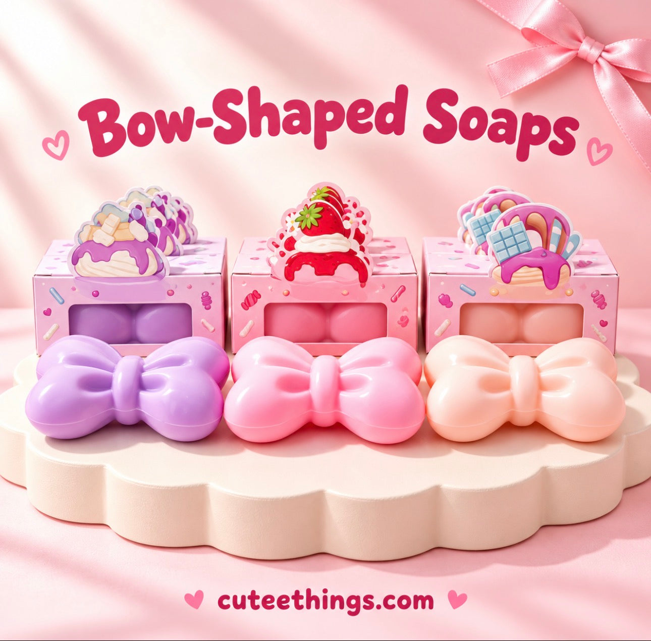 Bow-Shaped Fragrant Soap (3 Soaps)
