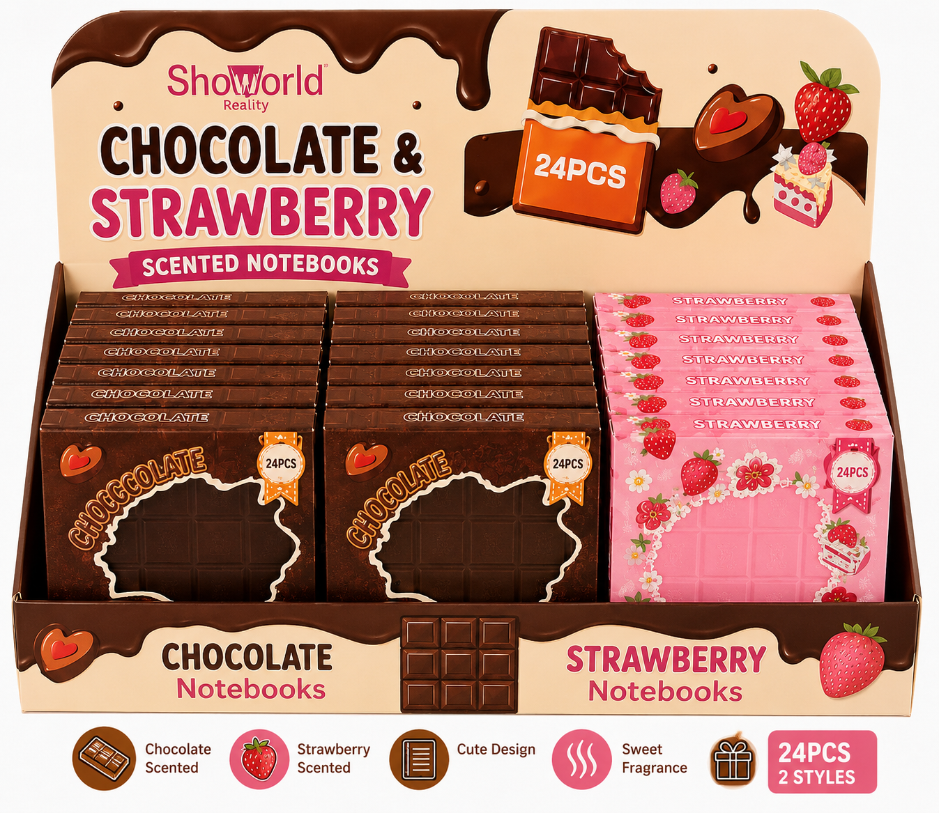 Chocolate and Strawberry Scented Notebook
