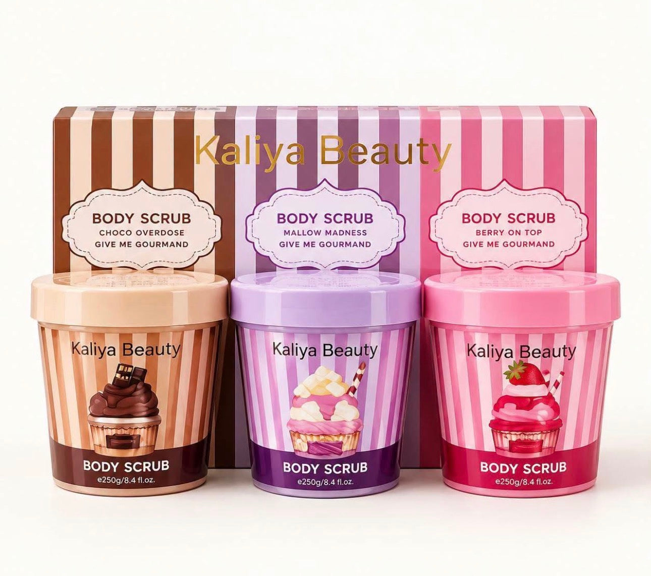 Body Scrub 3 DifferentFlavors.           (3 Pieces)
