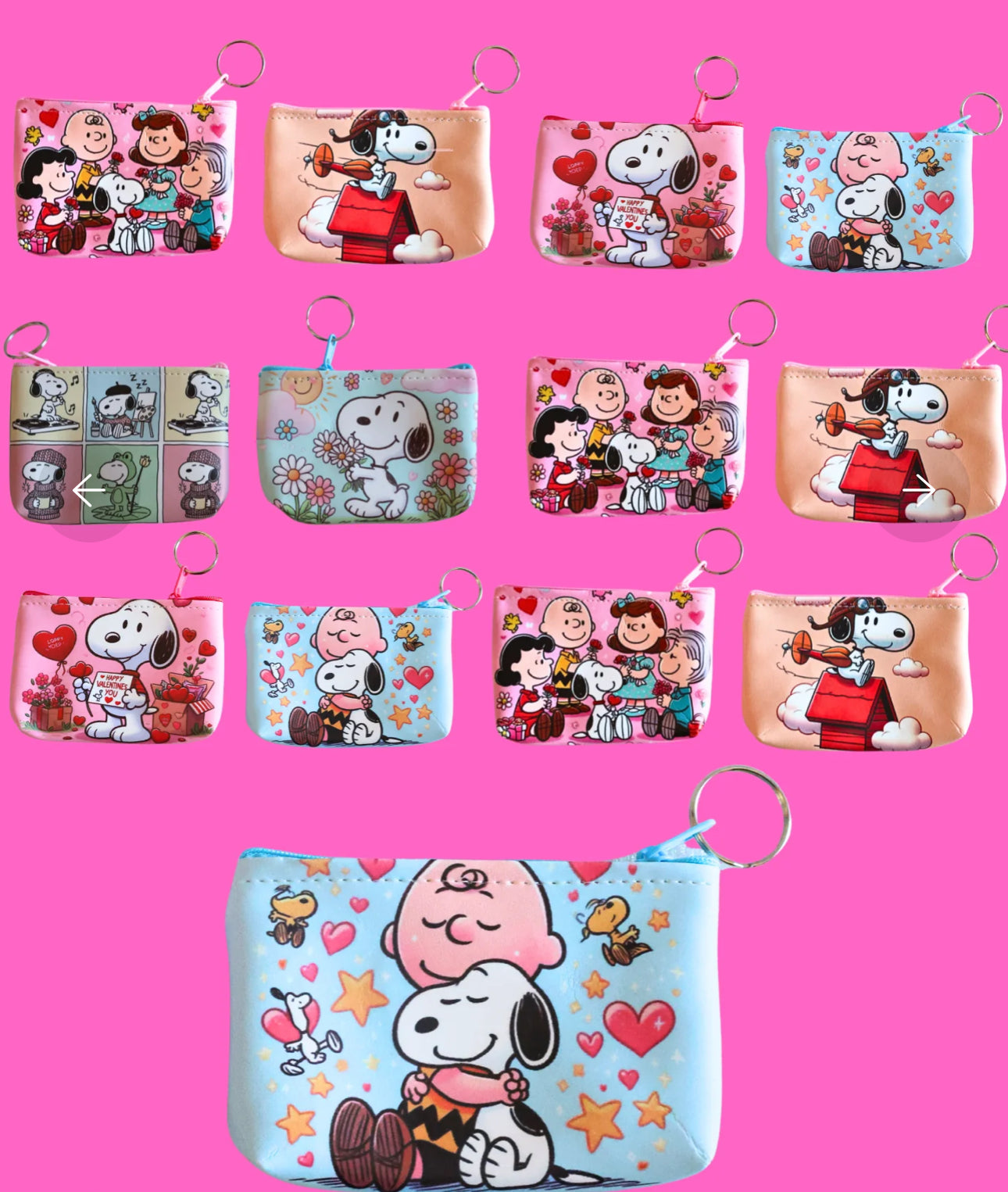 Dozen ( 12 Pieces) Coin bags- Keychains