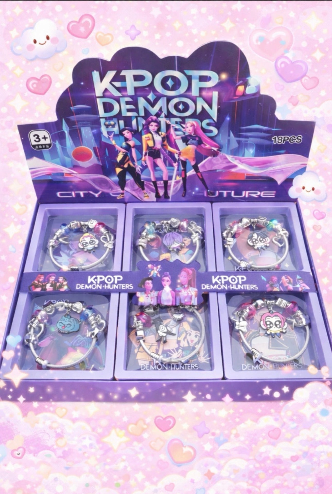 Cute Kpop Bracelets Pandora Style ( one piece in box)