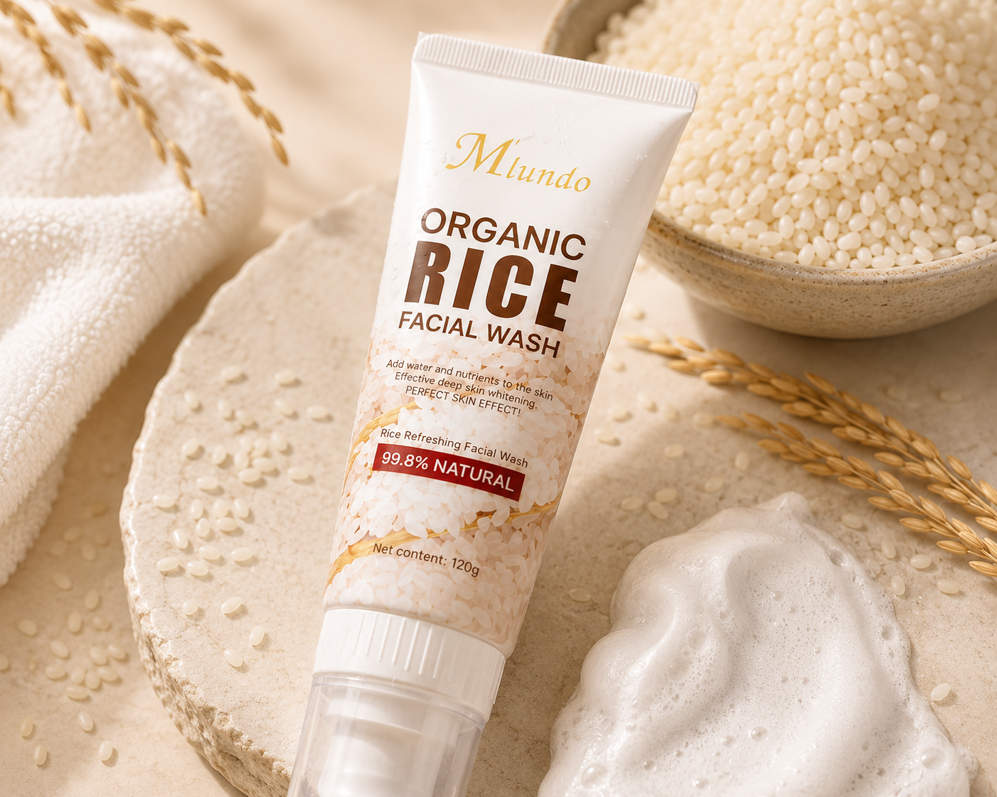 Organic Rice Facial Wash – 120g