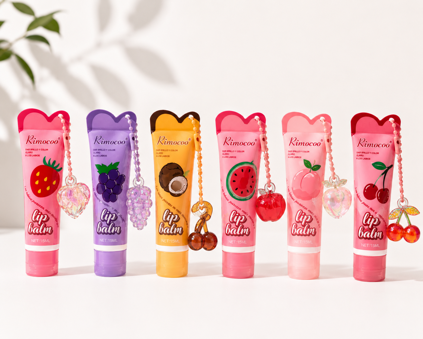 Rimocoo Fruit Lip Balm with Charm (12 Pieces)
