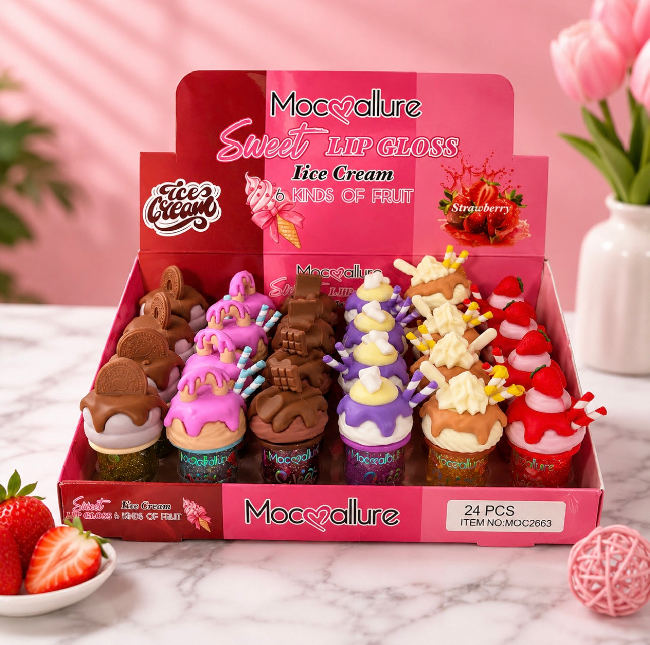 Moccallure Ice Cream Lip Gloss Set