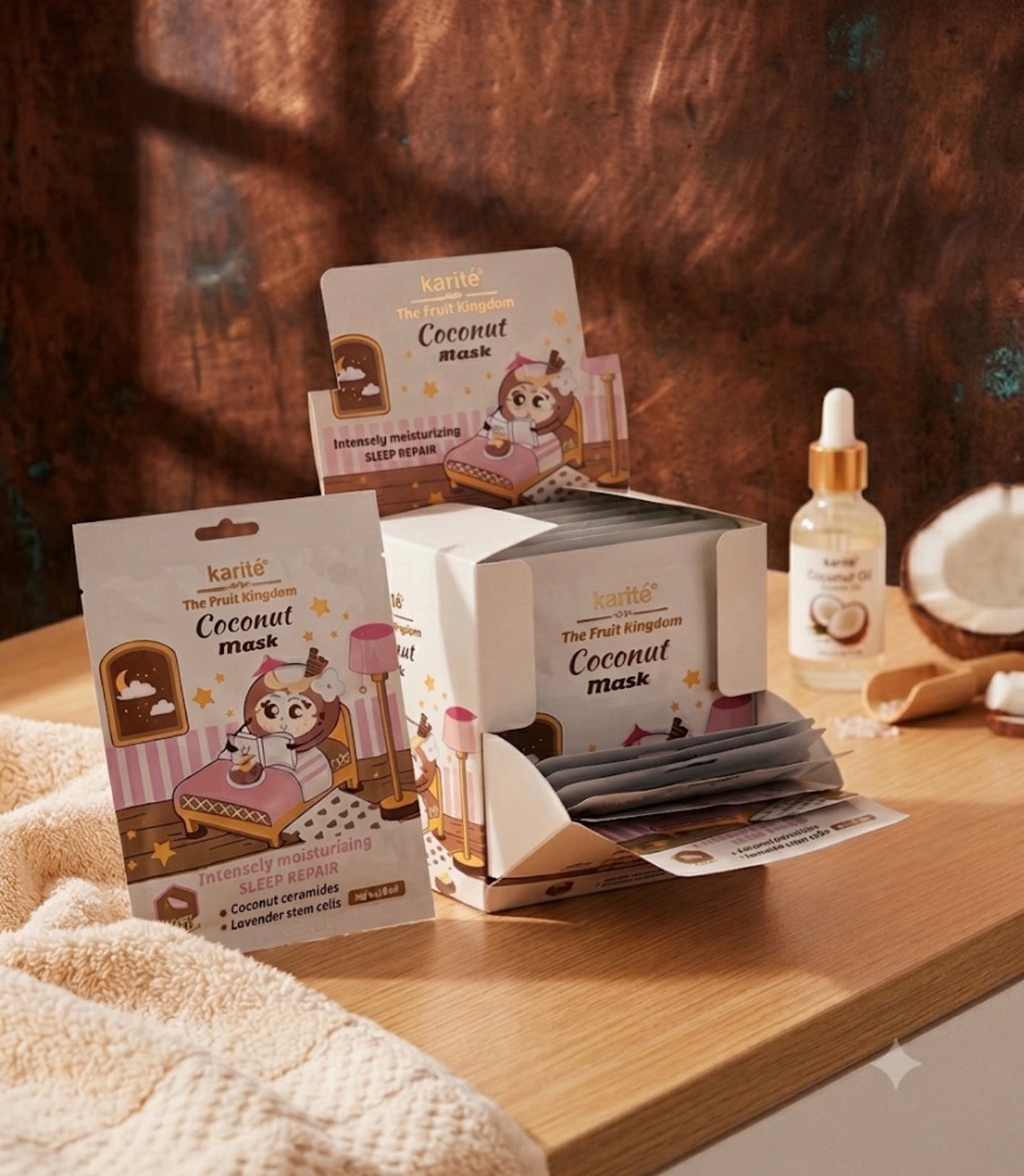 Katie Coconut Sleep Repair Mask     (6 Pieces)