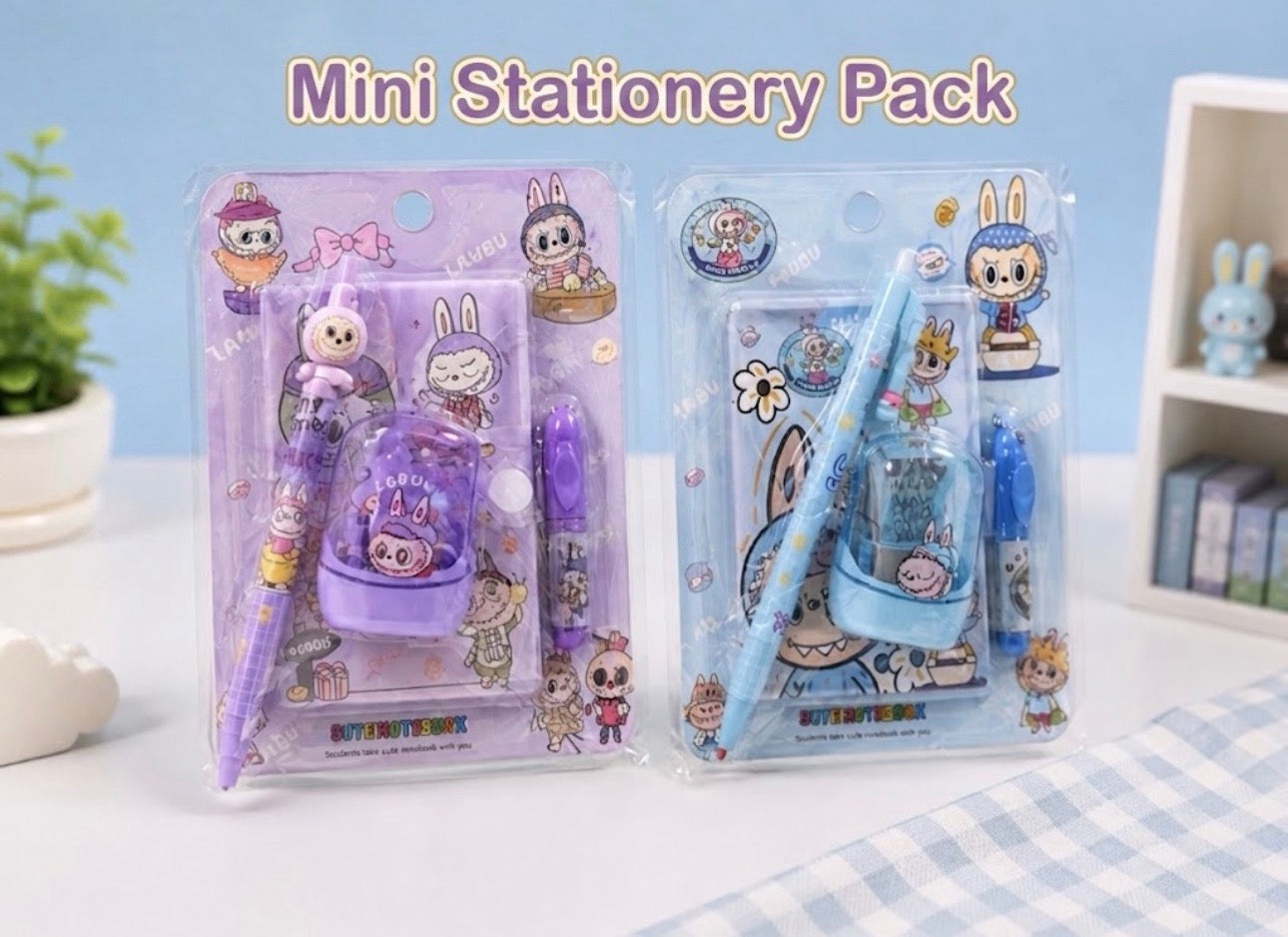 Mini Stationery 3 Pieces Packs                 (6 Packs)