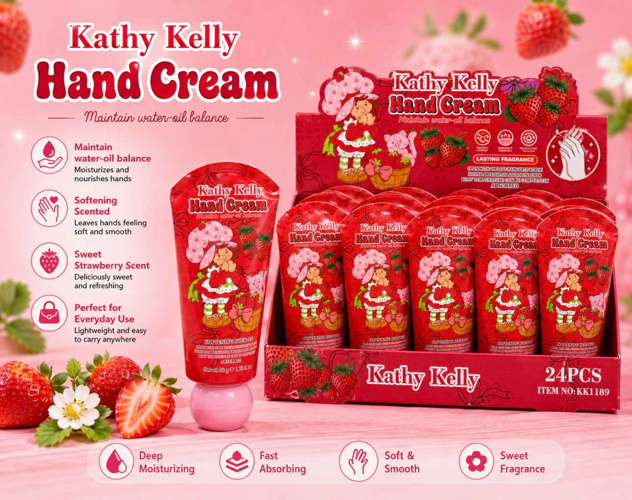 Strawberry Girl Handcream (12Pieces)