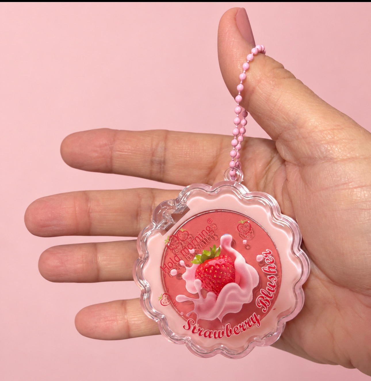 🍓 Blush on the Go! Strawberry Blush with a Cute Keychain 💕(12 Pieces)