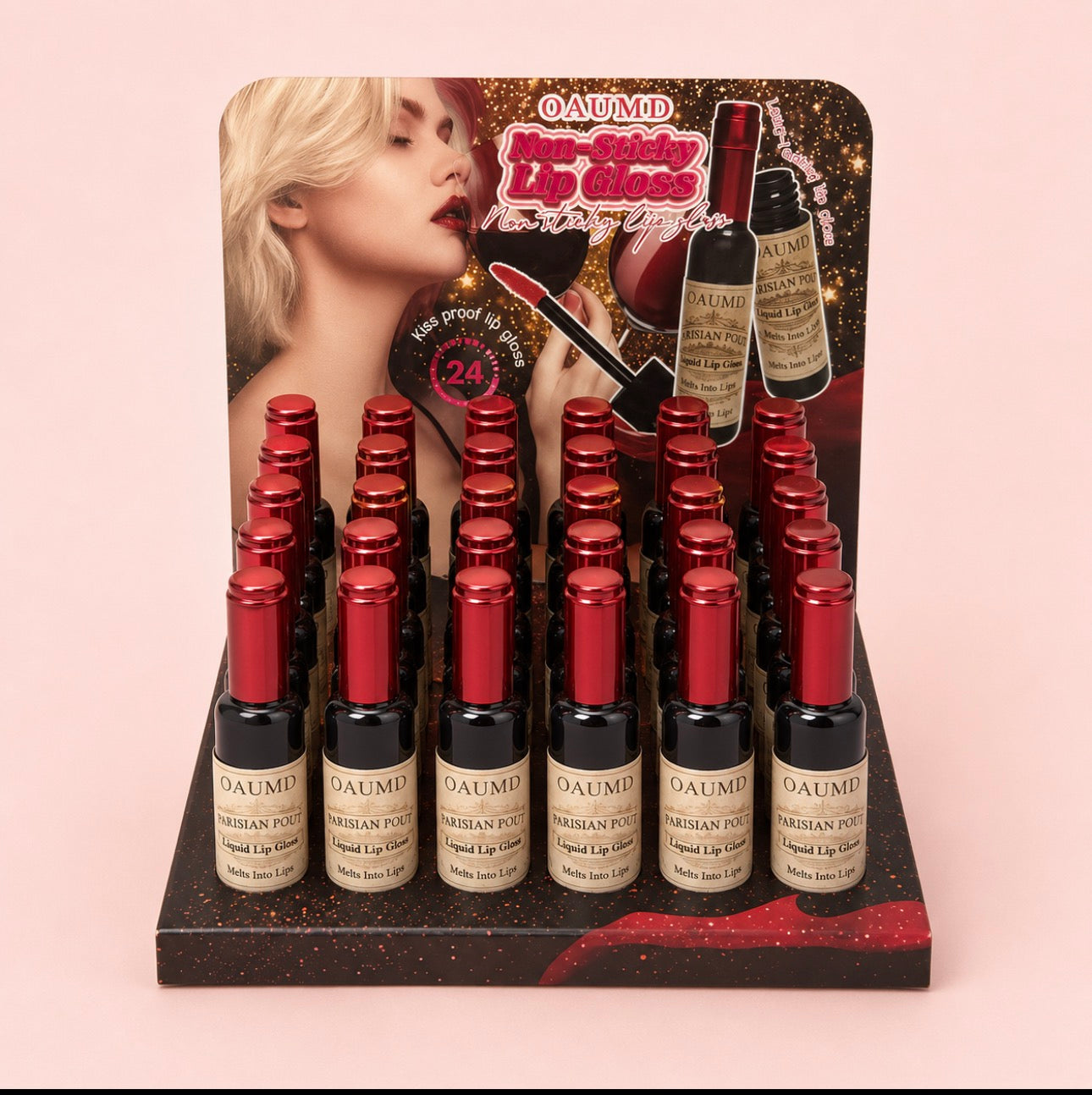 Non Sticky Lipgloss wine Bottle                           (24 Pieces Display)