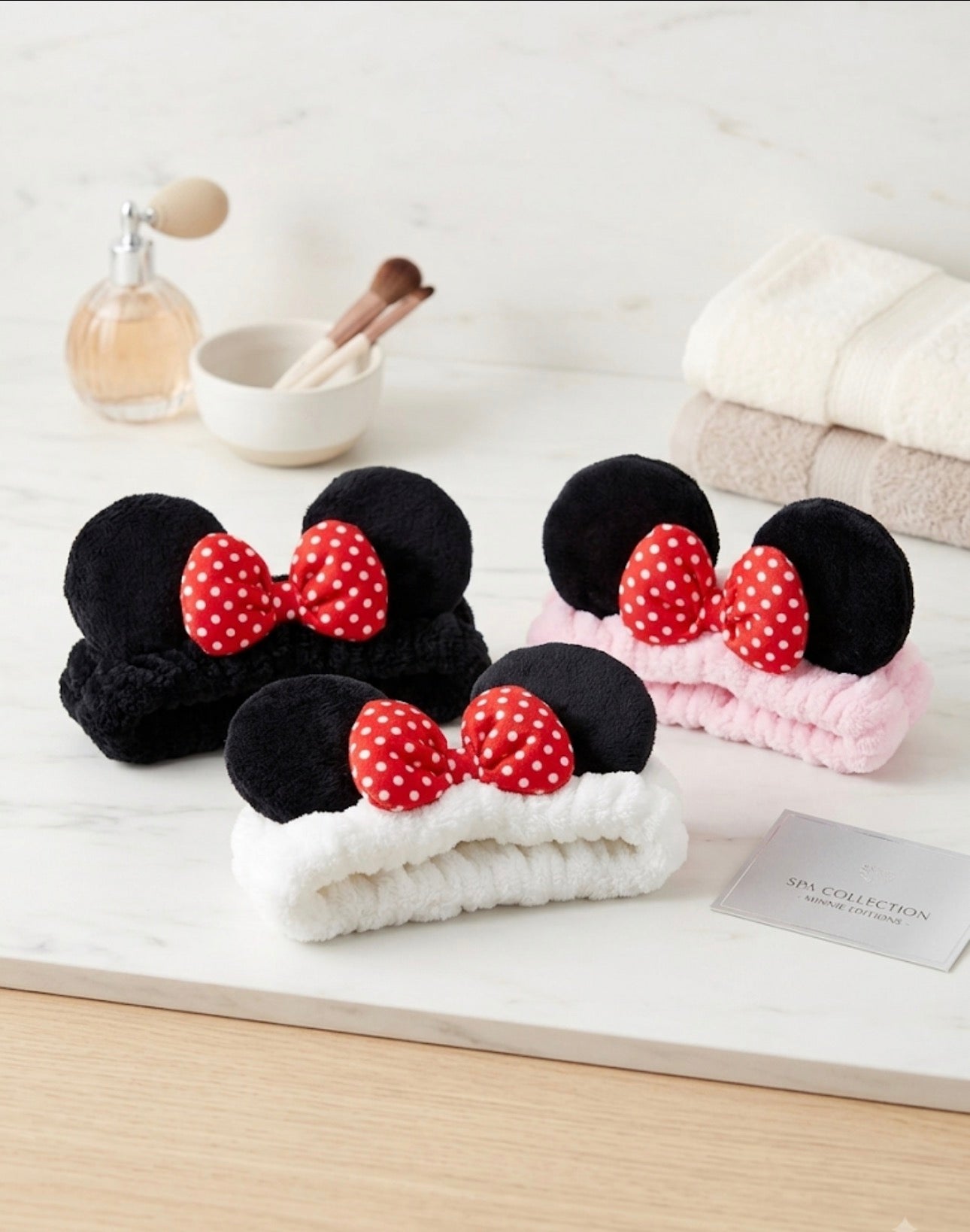 Soft Headband With Bow & Ears             (6 Pieces Assorted Colors)