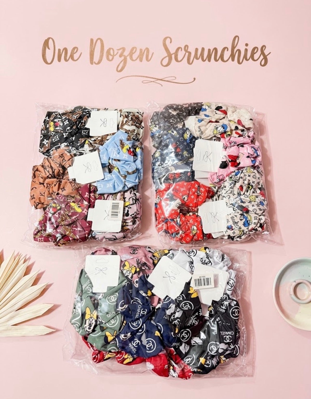 Disney Inspired Hair Scrunchie        (One Dozen)