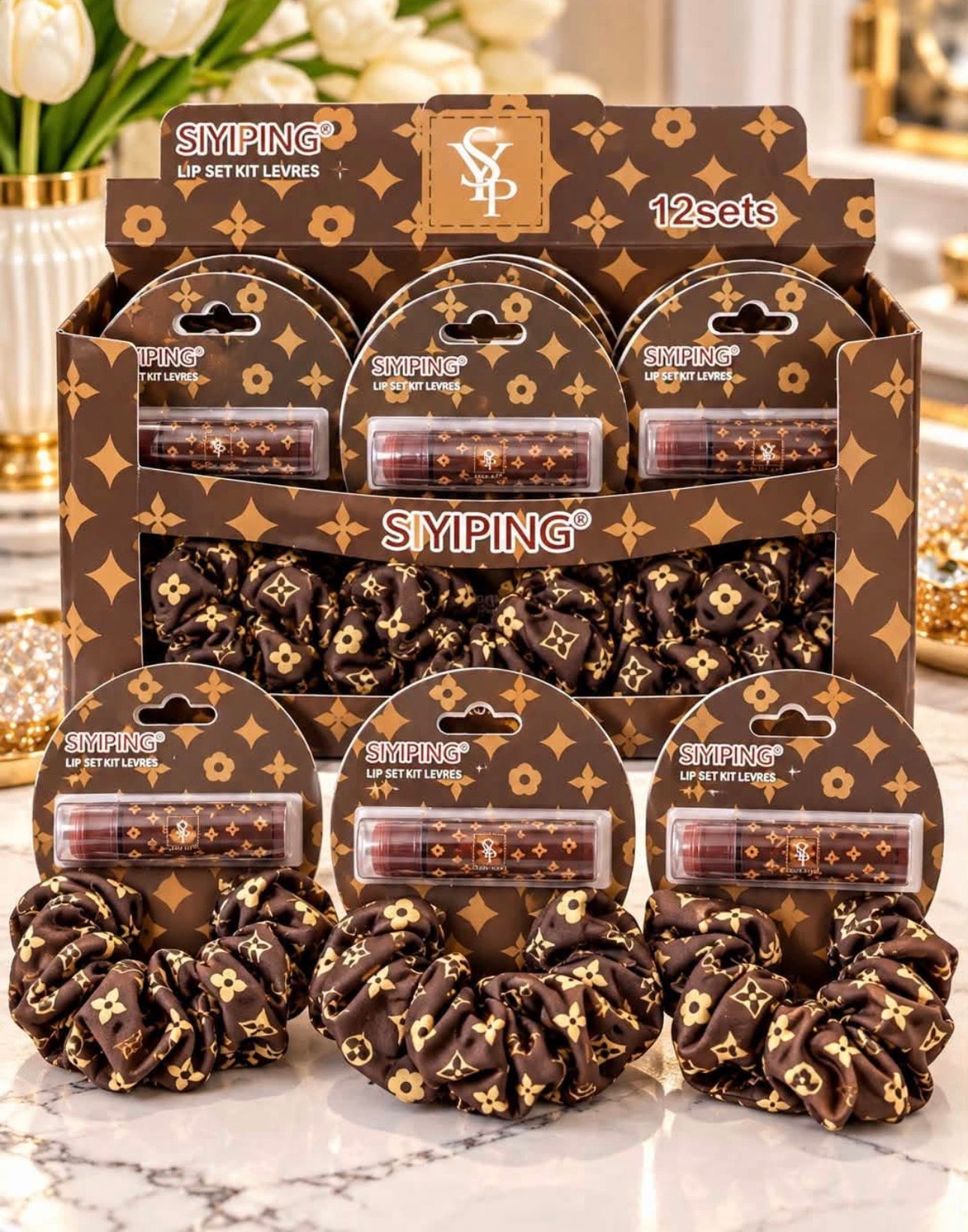 Lip Balm & Scrunchie Set ( 6 units)
