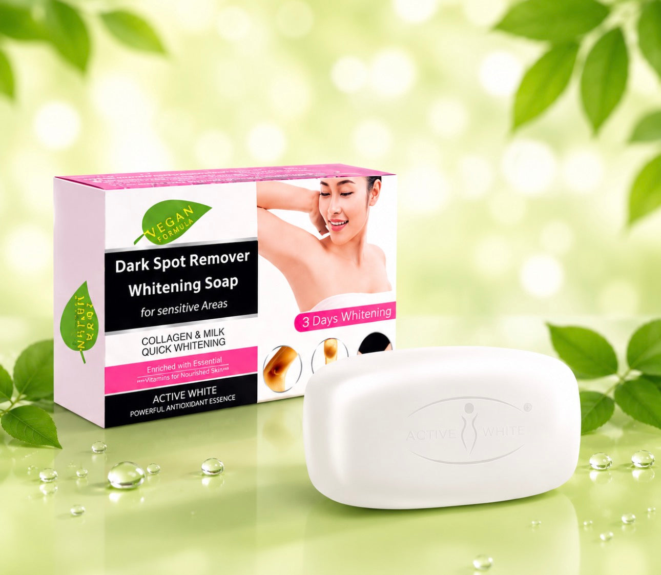 Dark Spot Remover Whitening Soap- Collagen and Milk Formula (3 Pieces)
