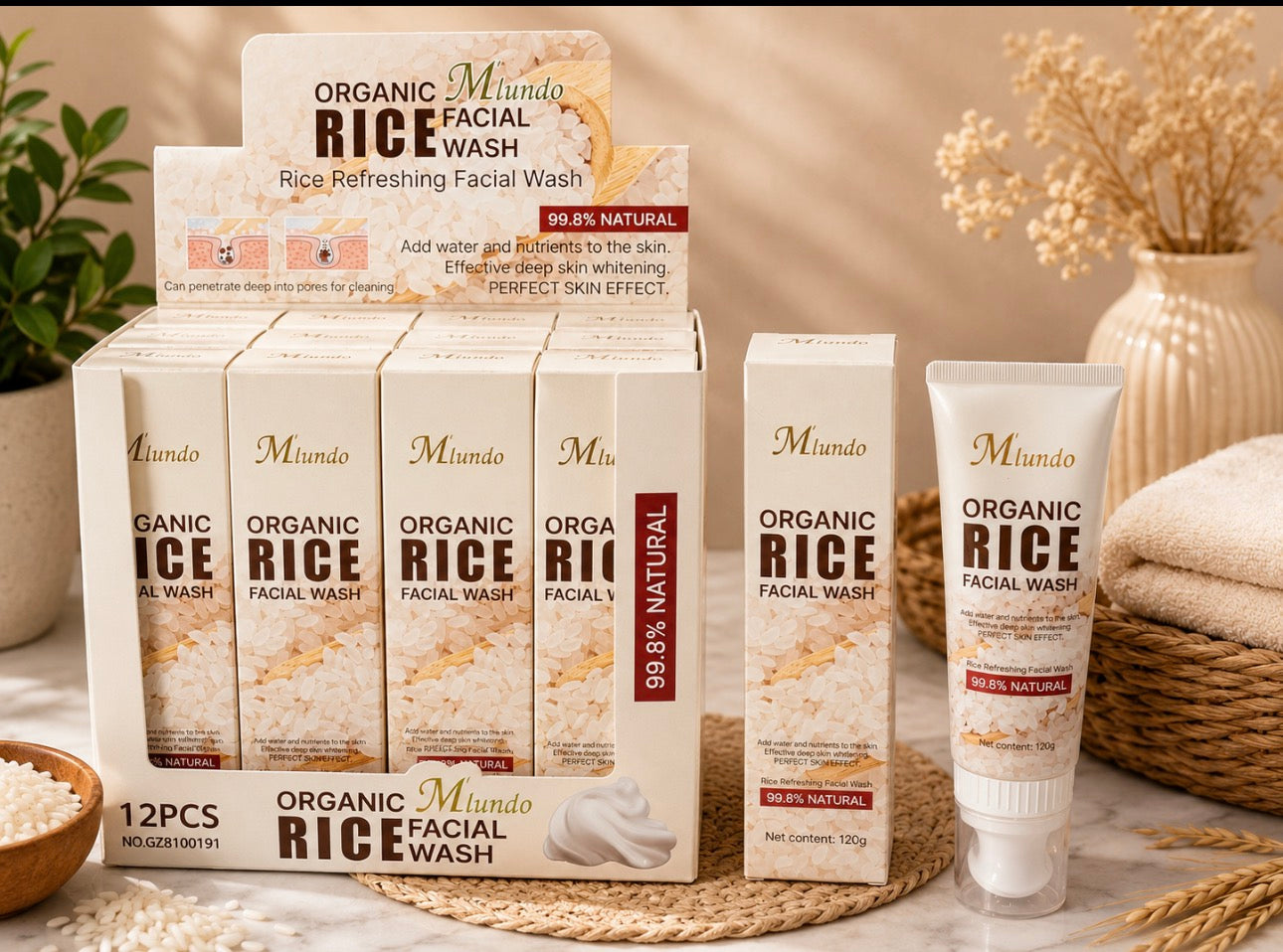 Organic Rice Facial Wash (One Piece)