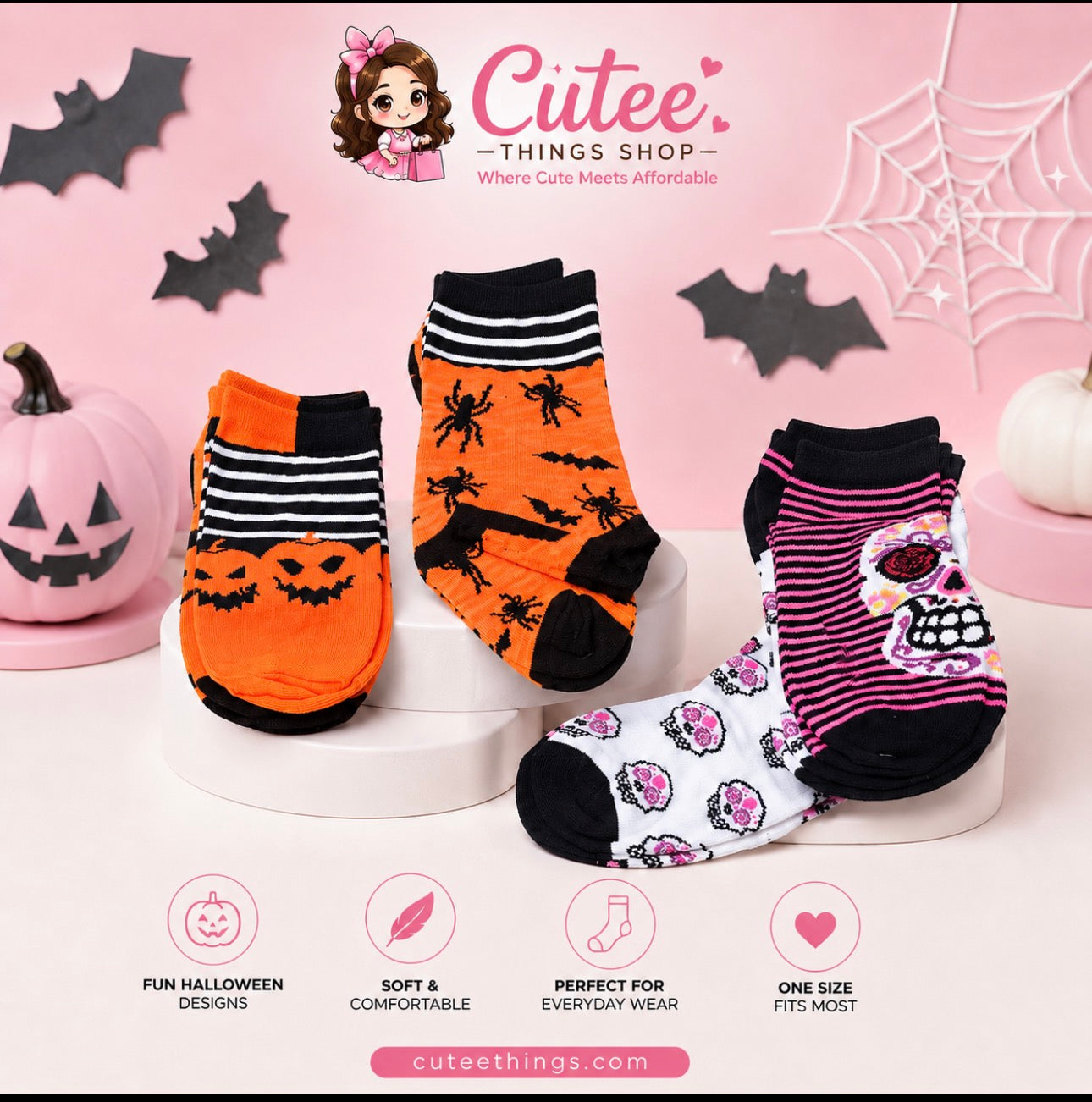Spooky Halloween Socks (6 pairs)