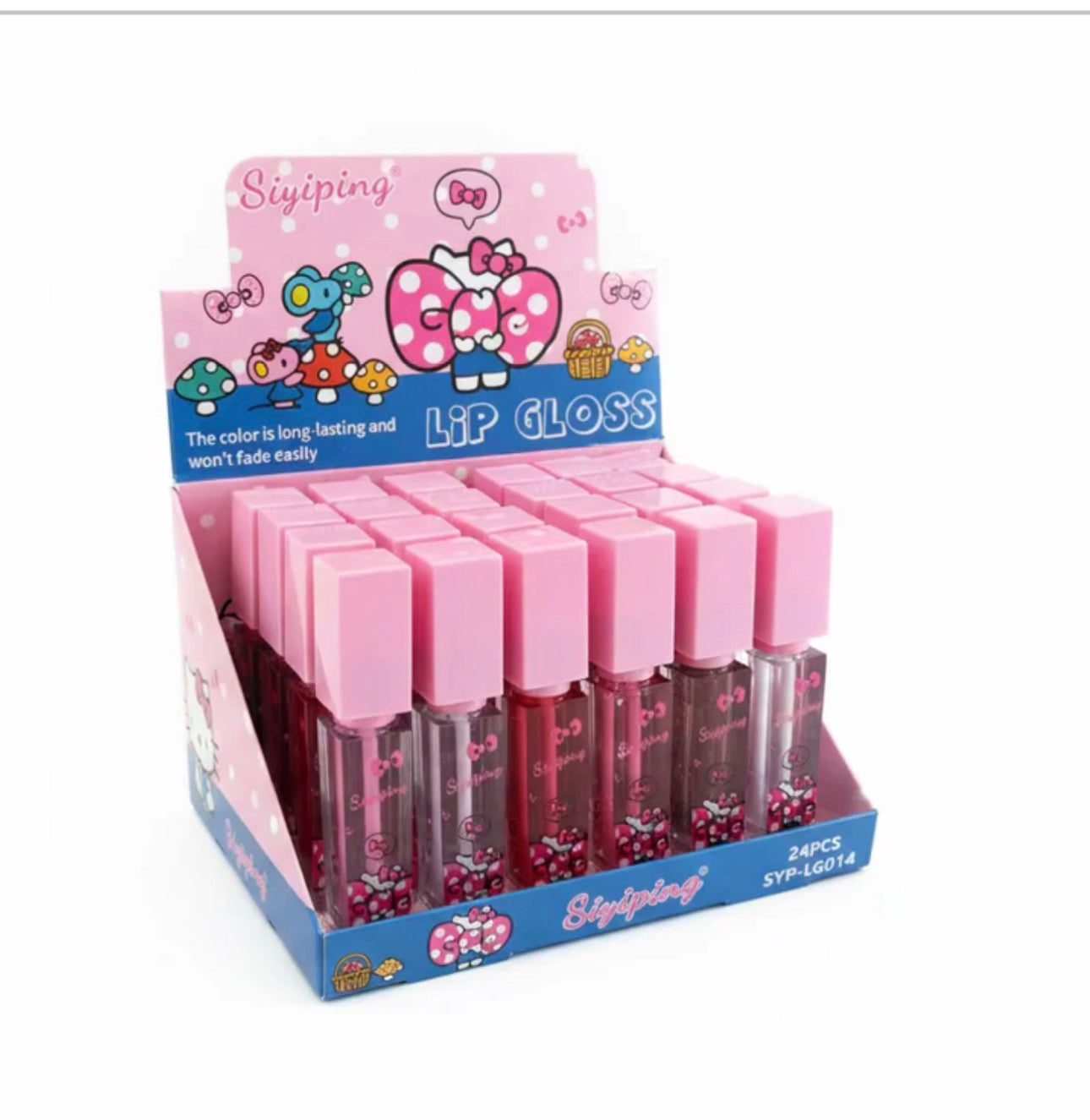 One Dozen (12 Pieces ) of Cute Flavored lipglosses perfect to start your small business. Affordable and trendy.