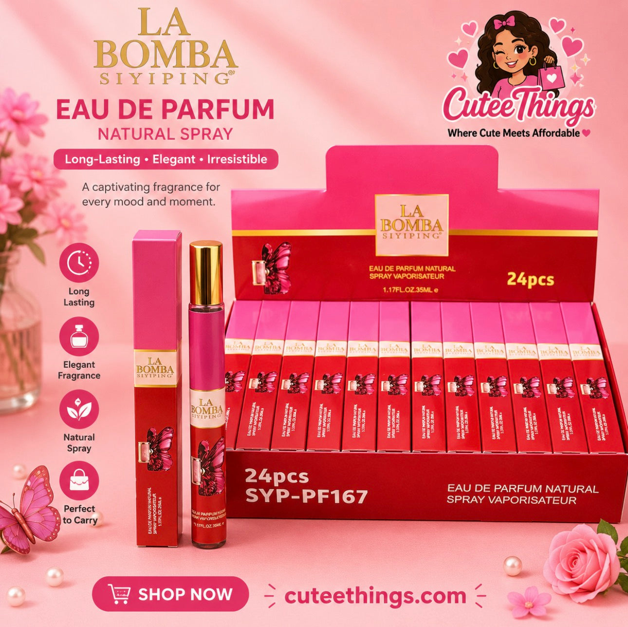 La Bomba Eau De Parfum Spray.          Travel Size (12 Pieces)