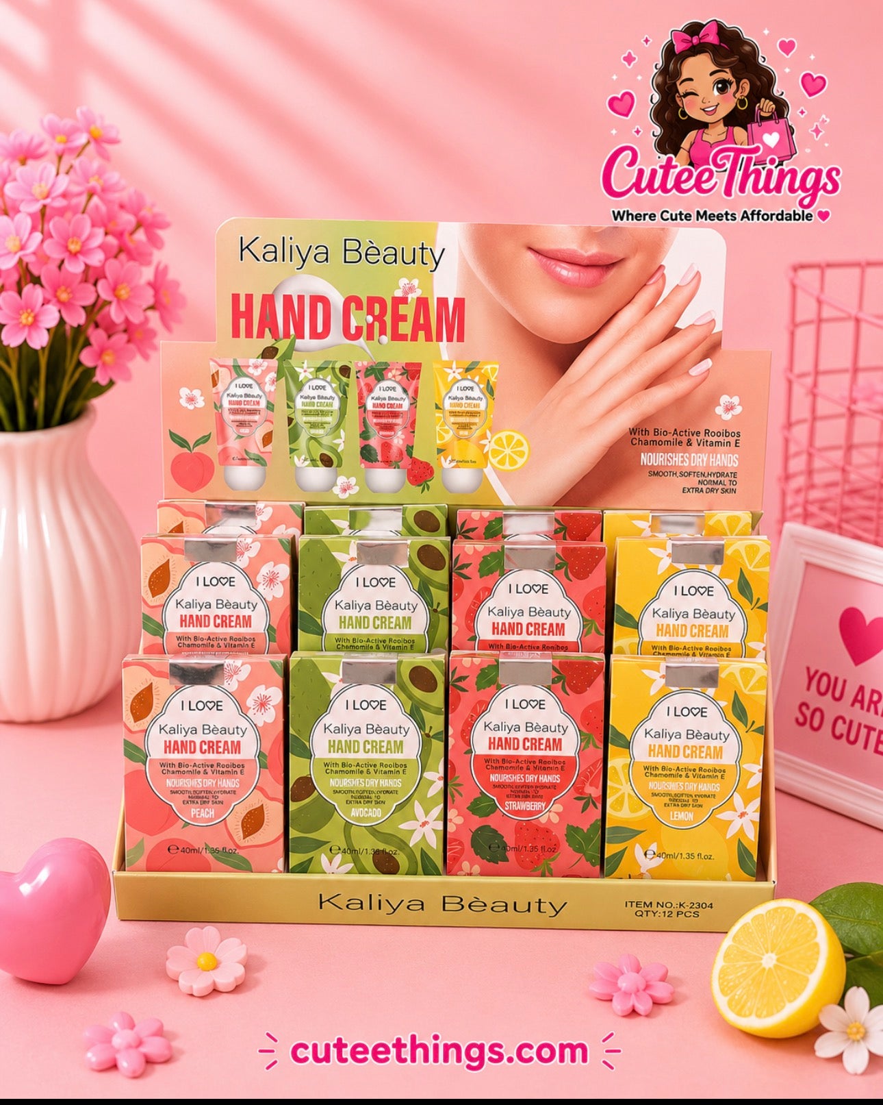 Hand Cream Collection with Chamomile & Vit E (12Pieces Display)