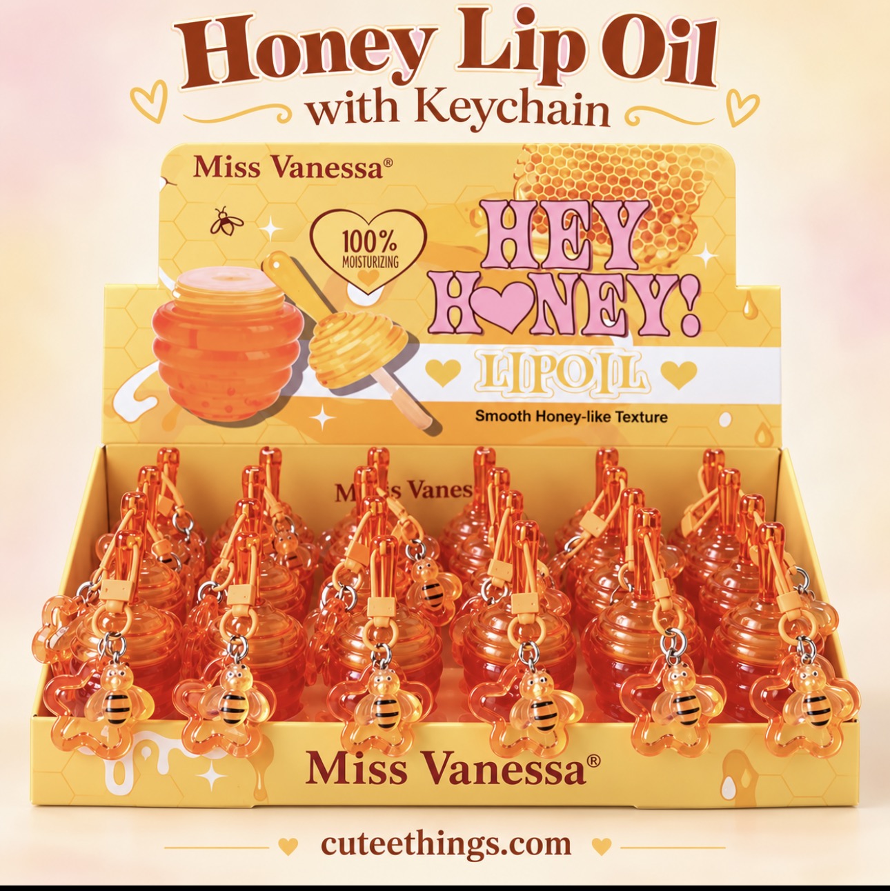 Honey Lipoil with Keychain.                     (24 Pieces Display)