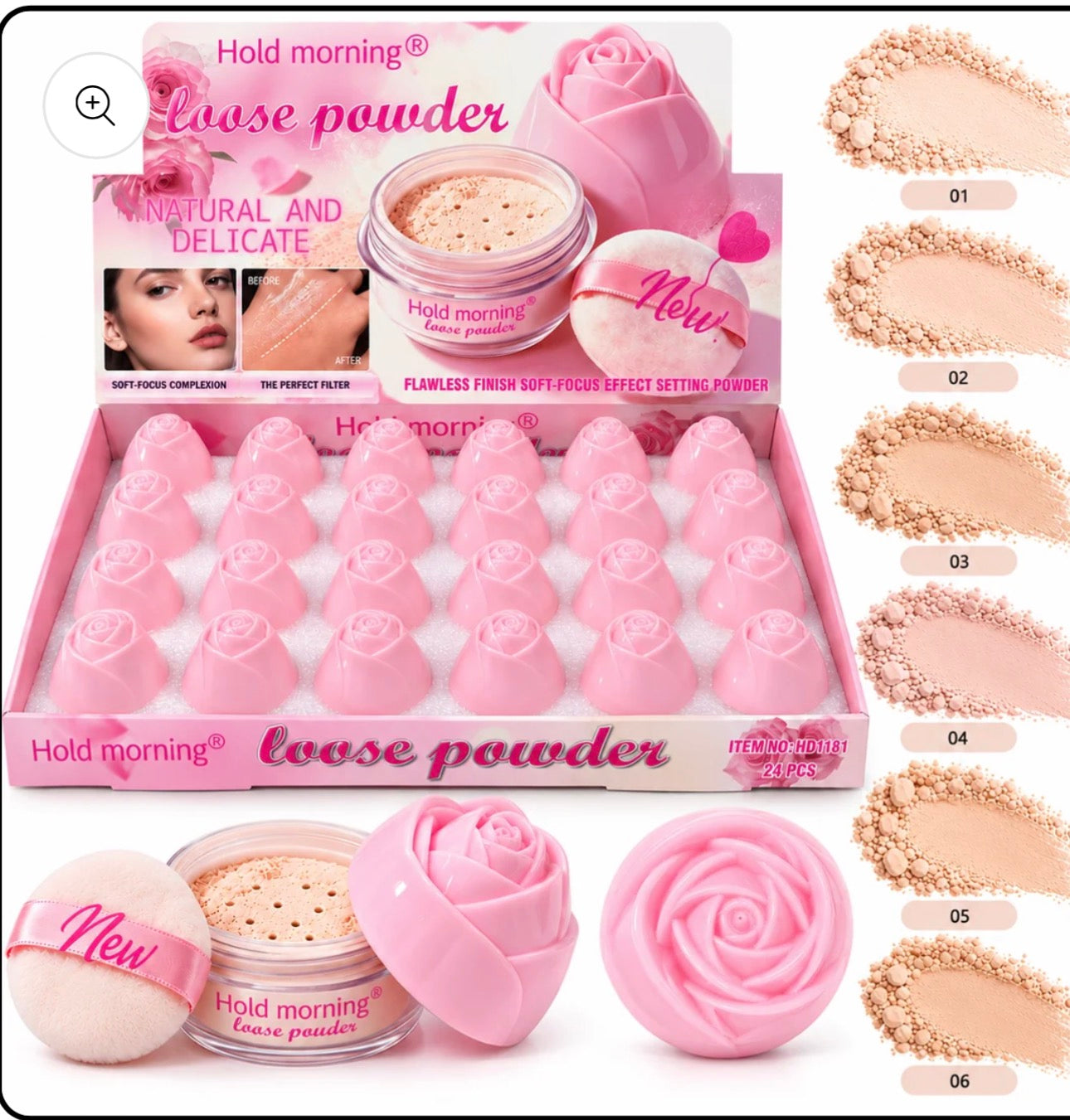 Rose Loose 6 different tones Power         (6 units)