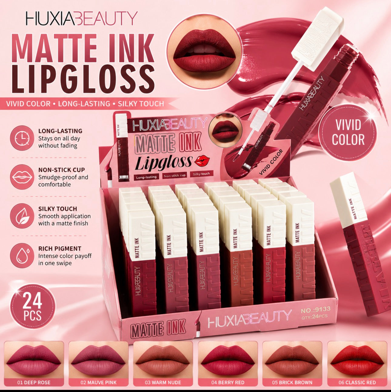 Matte Ink Lipgloss (24 Pieces Display)