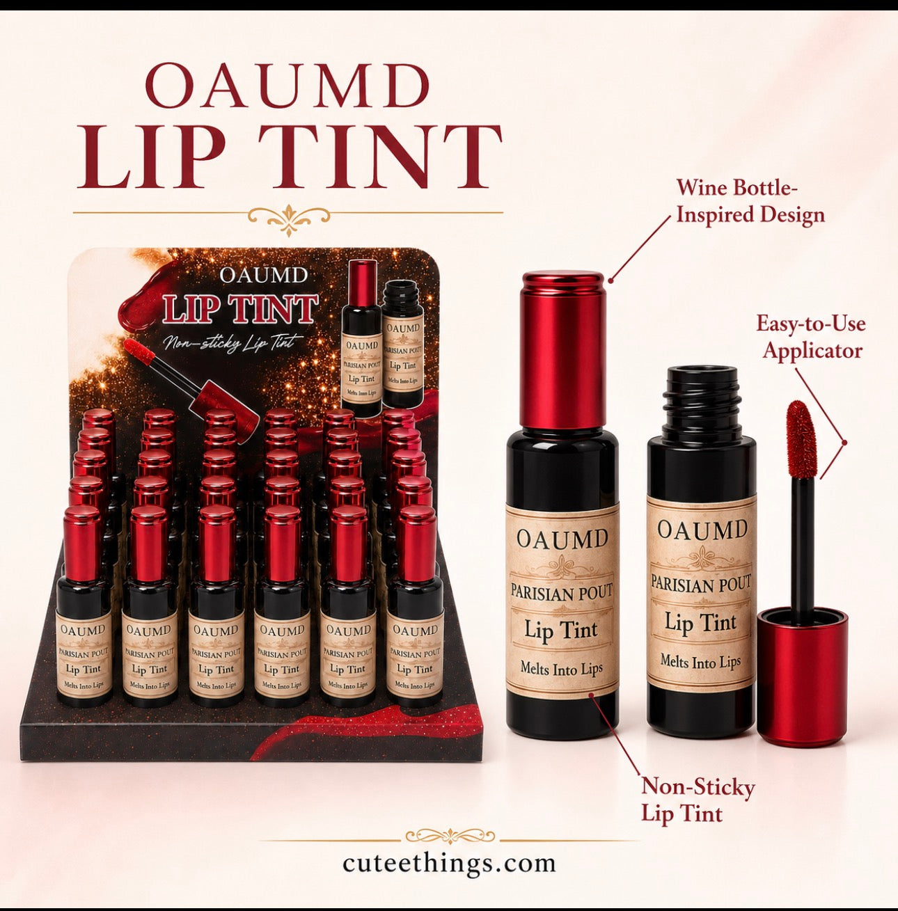 Non Sticky Lipgloss wine Bottle                           (24 Pieces Display)