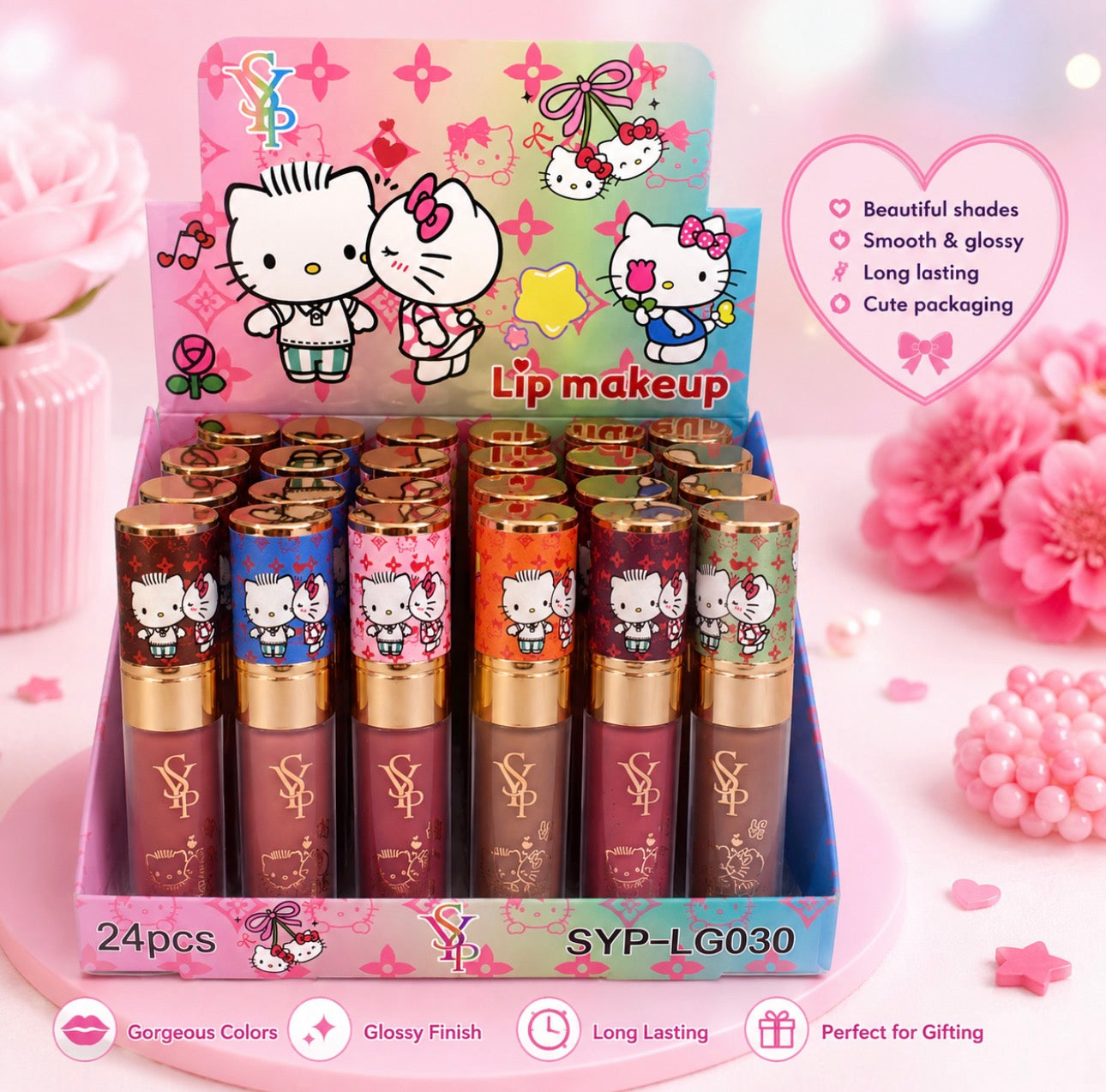 Cute Character Lipgloss (12 Pieces)