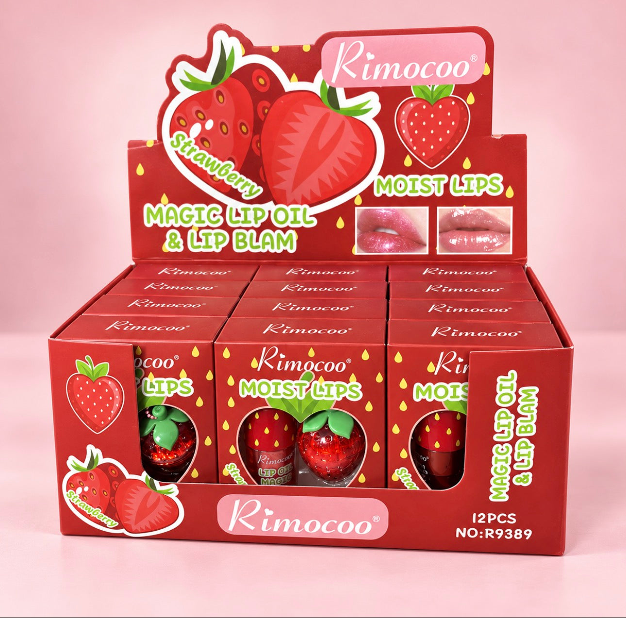 Strawberry Magic Lip oil & LipBalm Sets (6 sets)