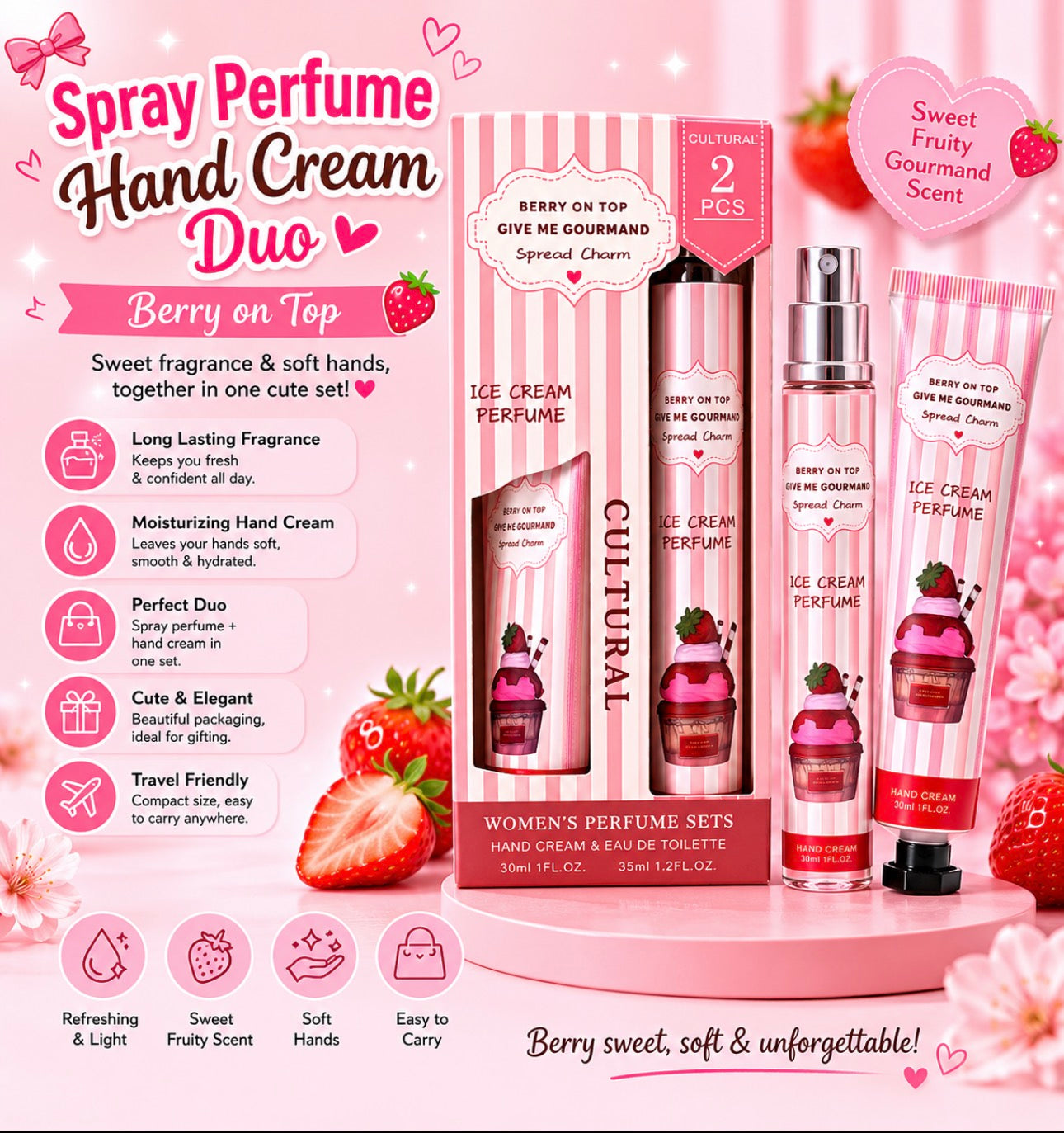 Spray Perfume & Hand Cream Duo    (12 duo sets)