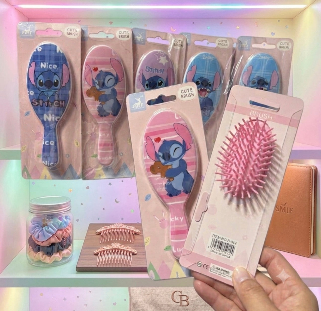 Adorable Blue Monster Small Hair Brushes (One Dozen)