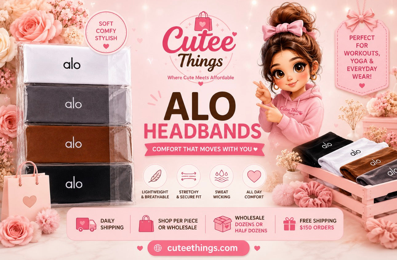 ALO Headbands                                   (12 pieces assorted colors)