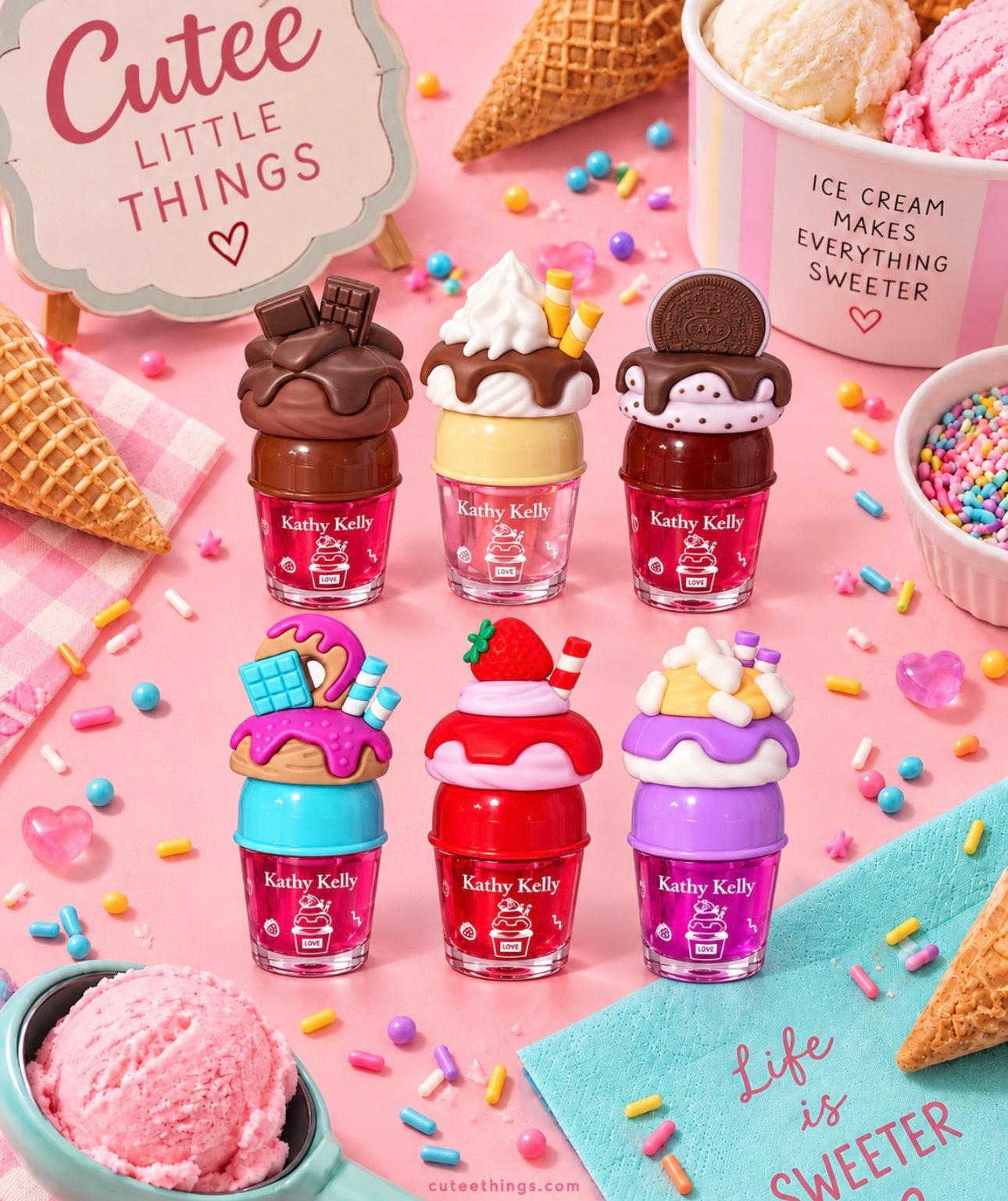 Sweet Icecream Lipgloss (12 pieces)