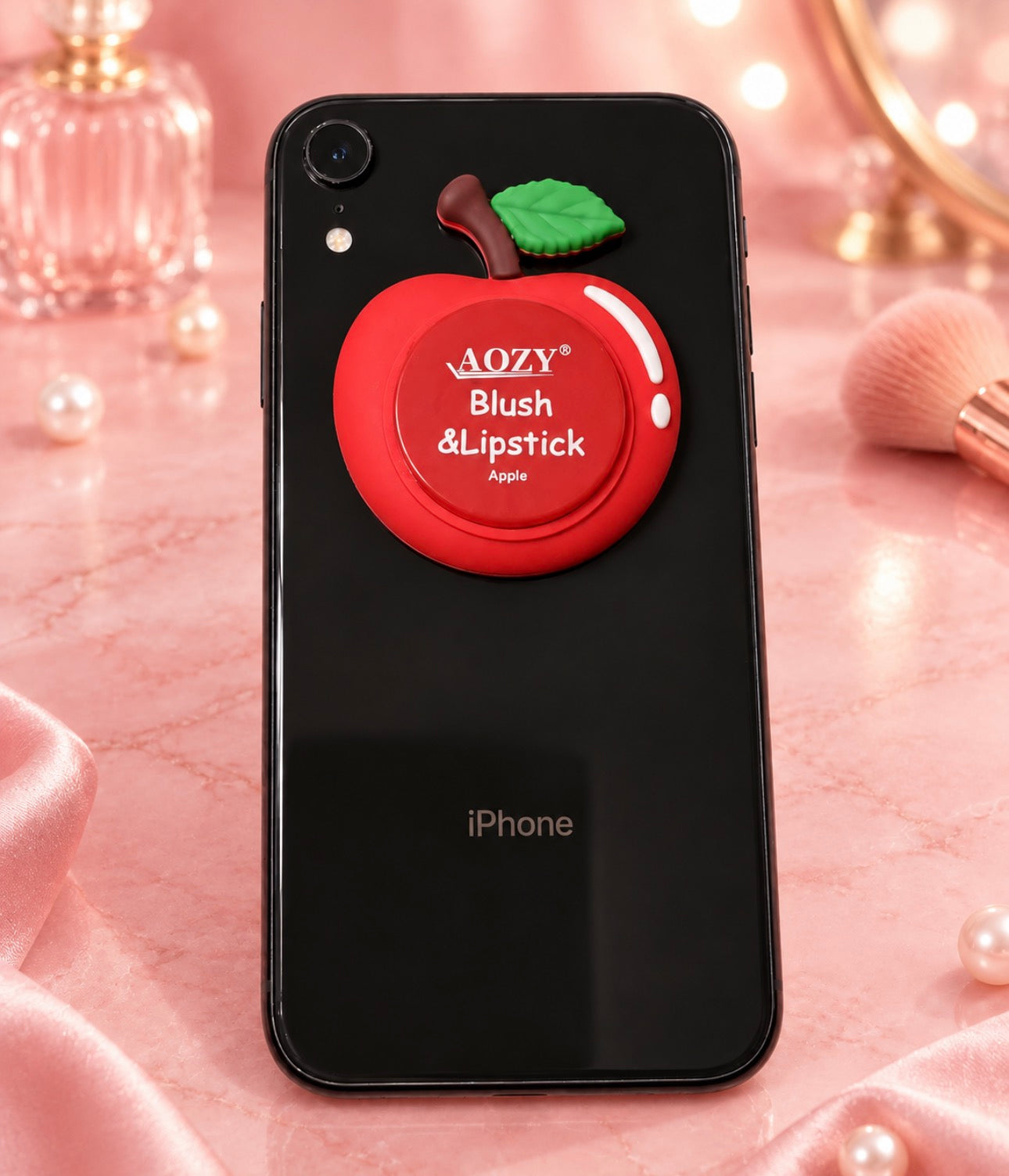 Apple Blush & Lipstick 2-in-1 – Phone Attachment Compact (12 pieces)