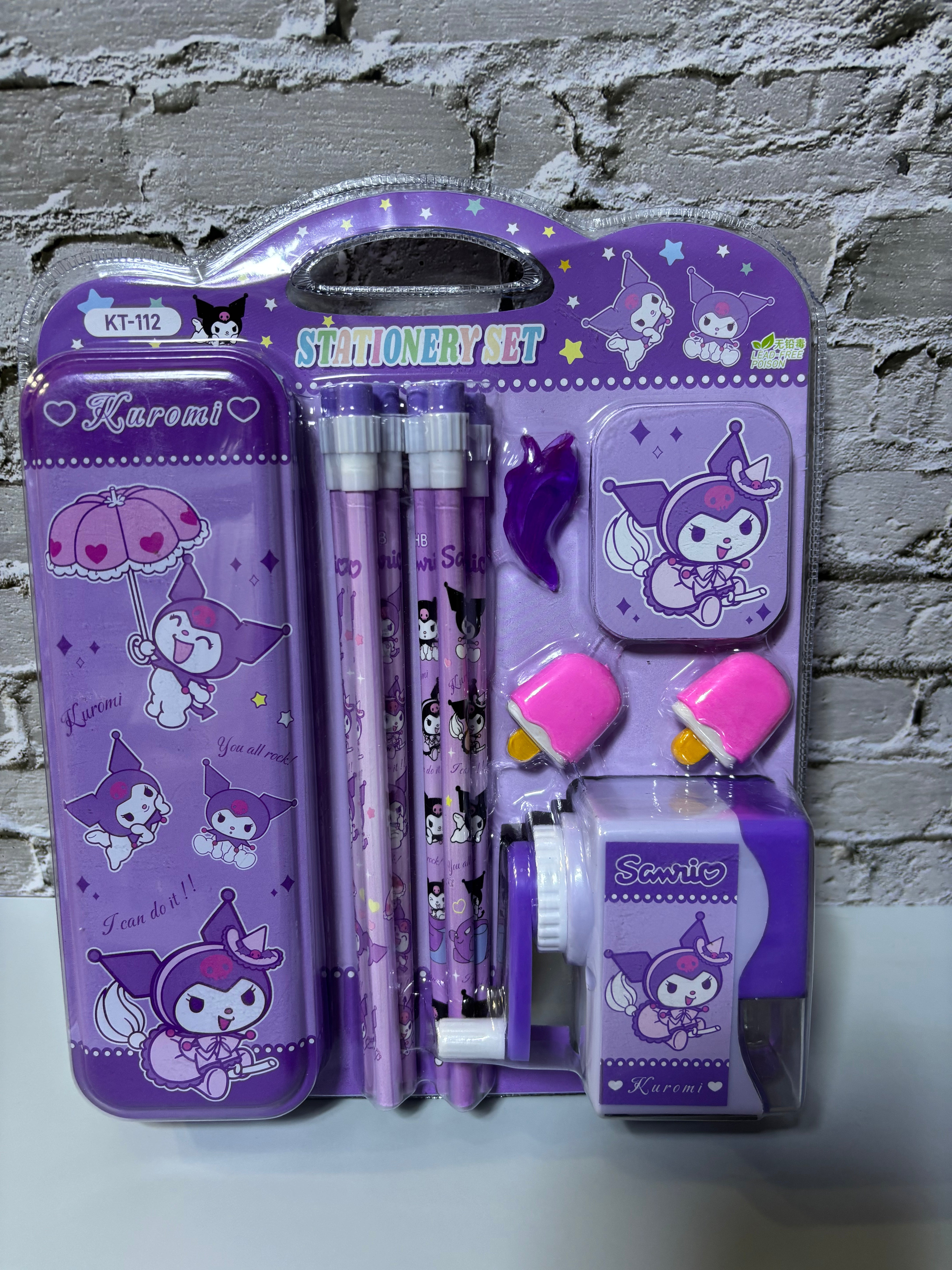 Stationery Sets ( pencil case-table Sharpener- Pencils- Erasers etc… )