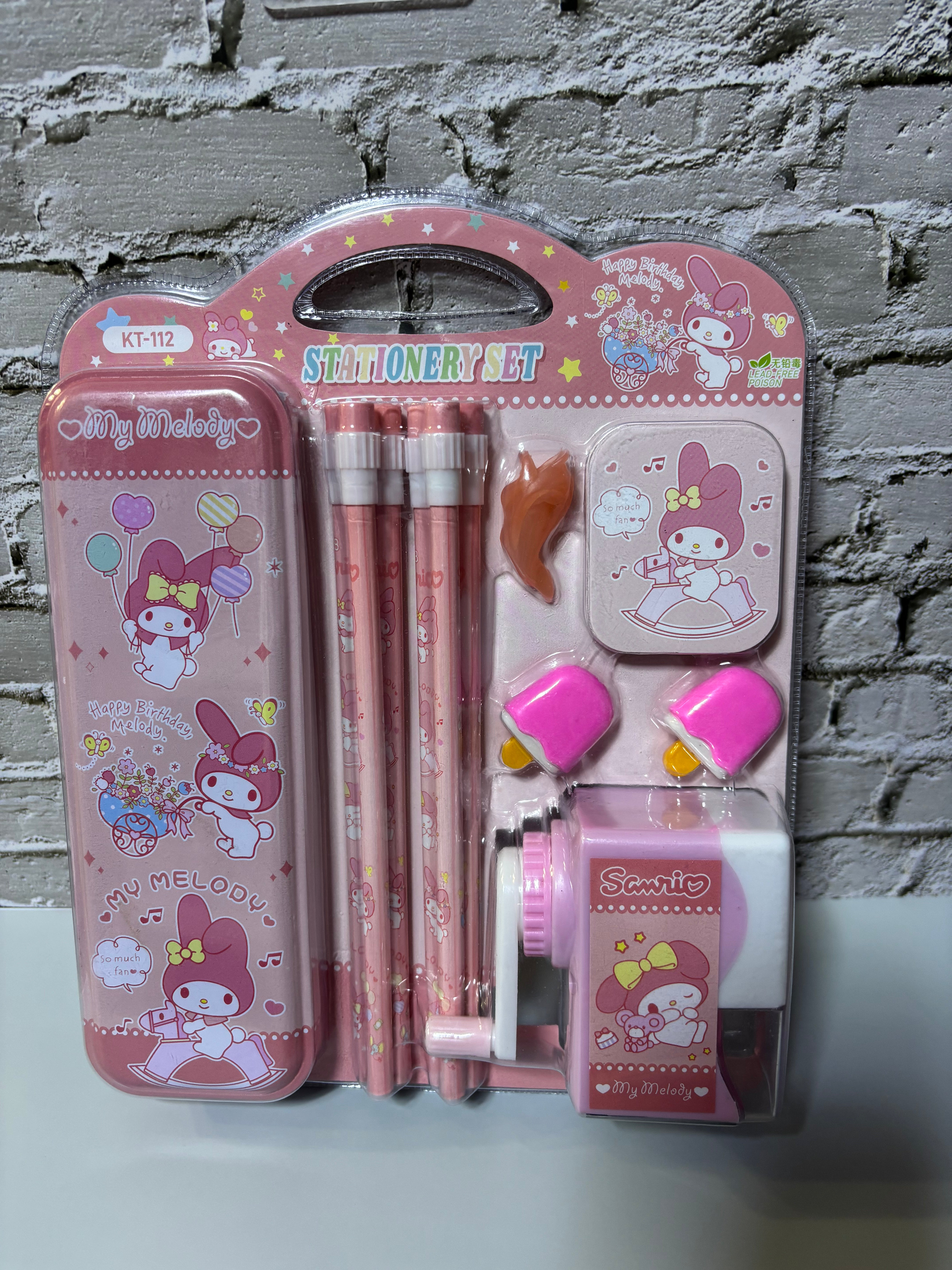 Stationery Sets ( pencil case-table Sharpener- Pencils- Erasers etc… )
