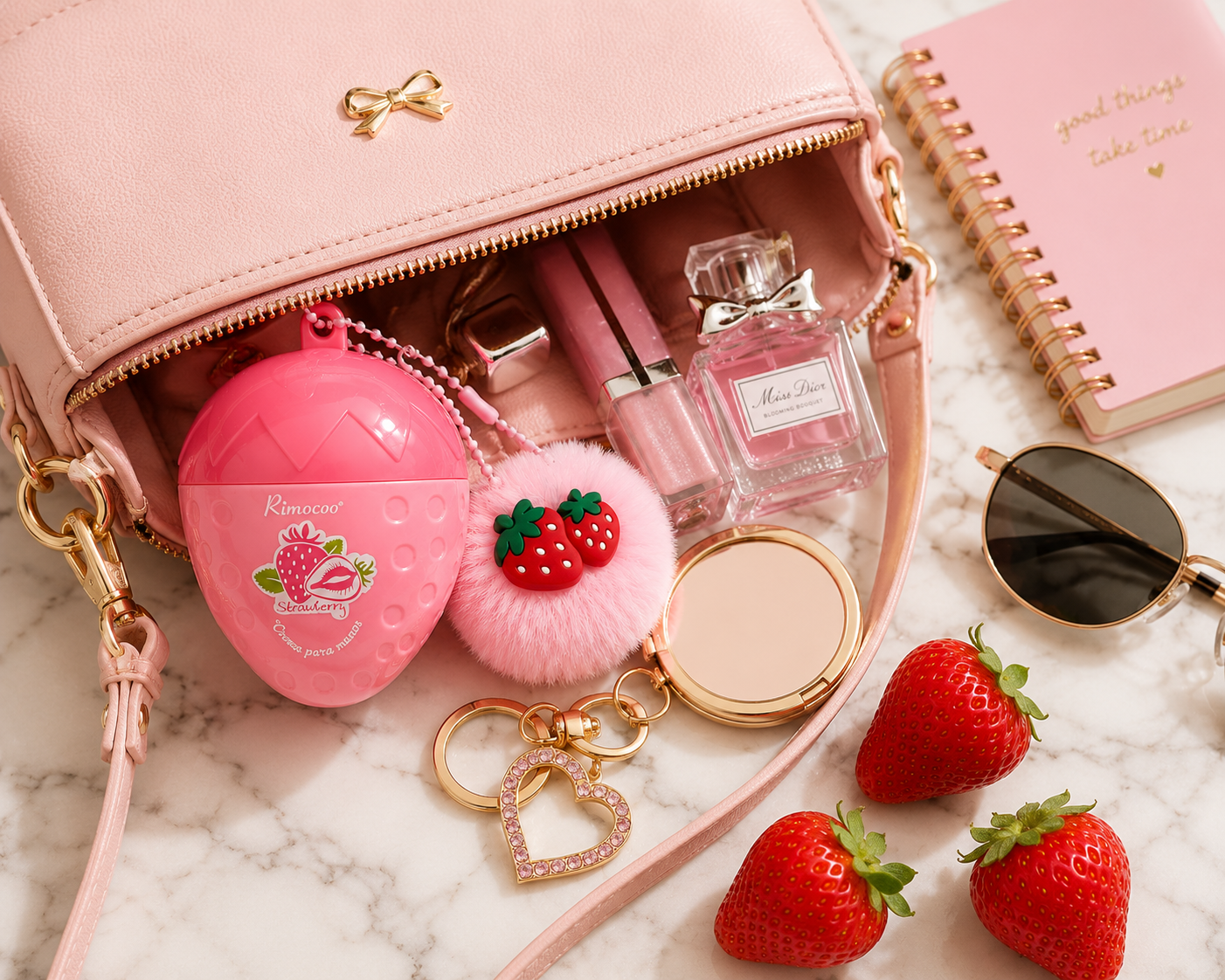 Strawberry Hand Cream Keychain (1 piece)