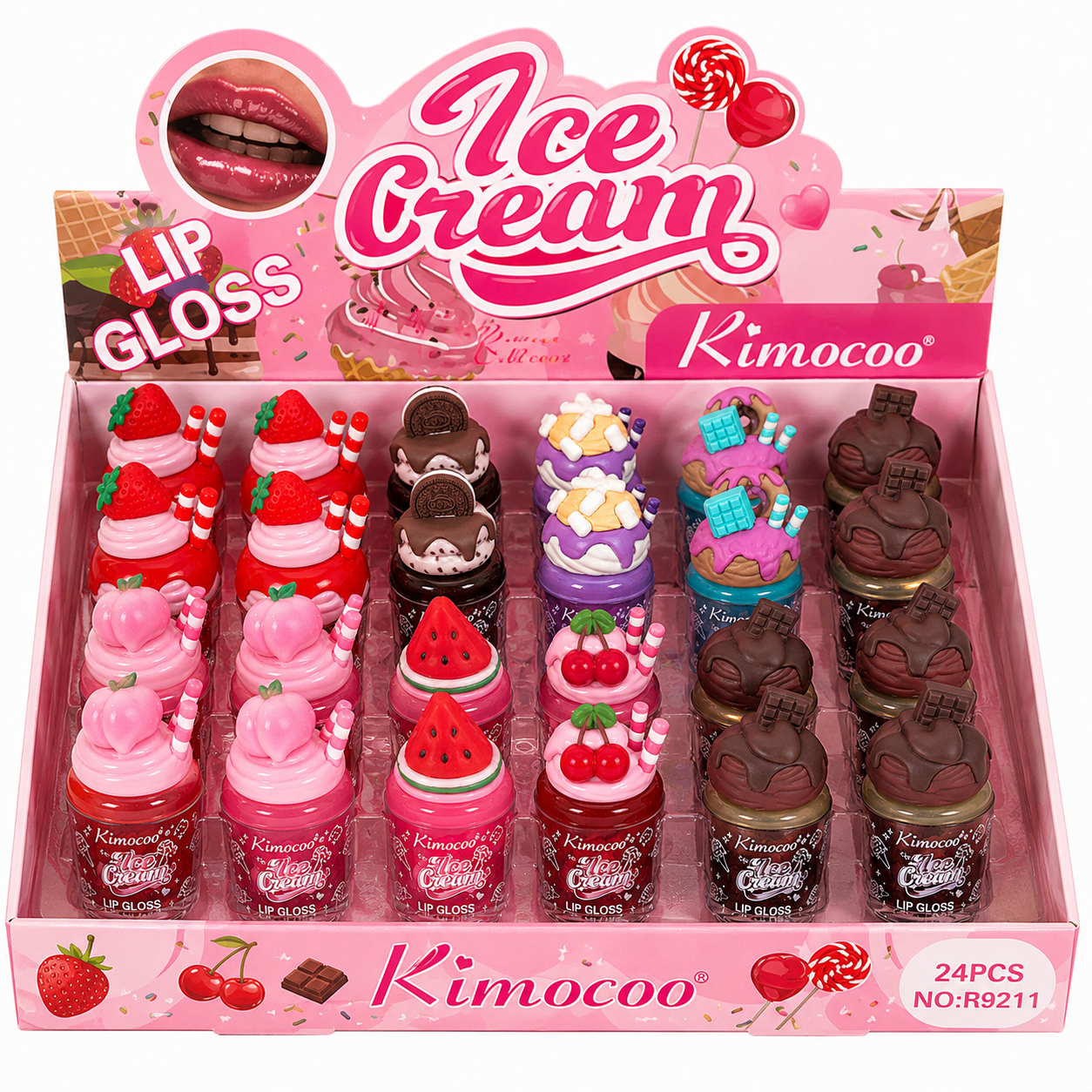 Kimocoo Ice Cream Lip Gloss Set