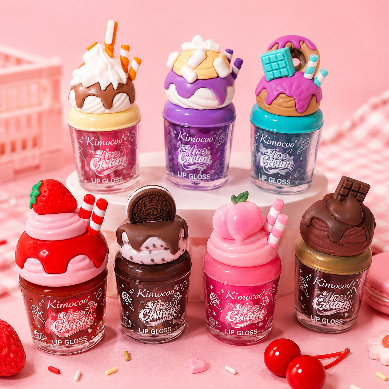 Kimocoo Ice Cream Lip Gloss Set